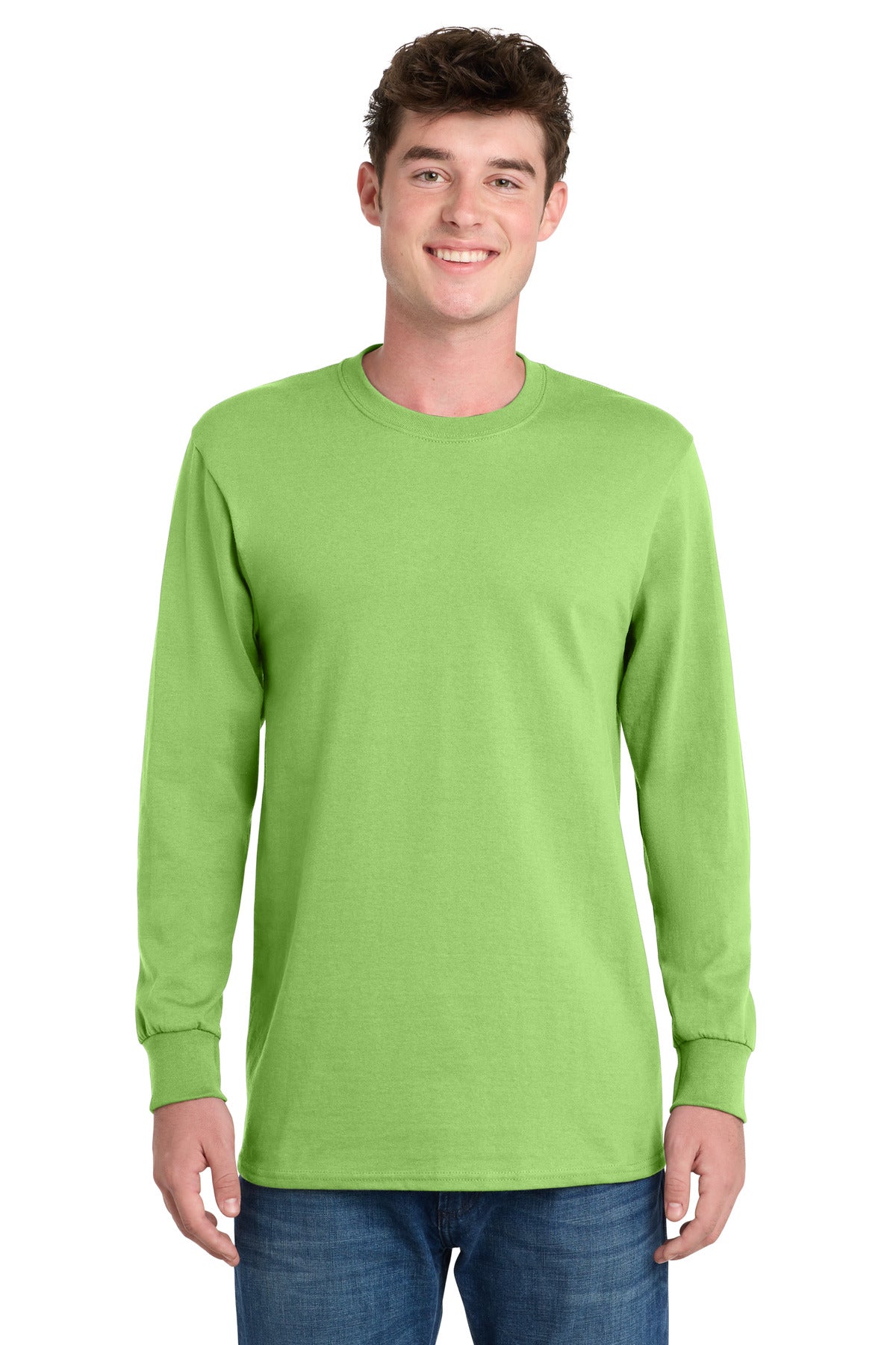 Lime Port & Co Long Sleeve Essential Tee. PC61LS