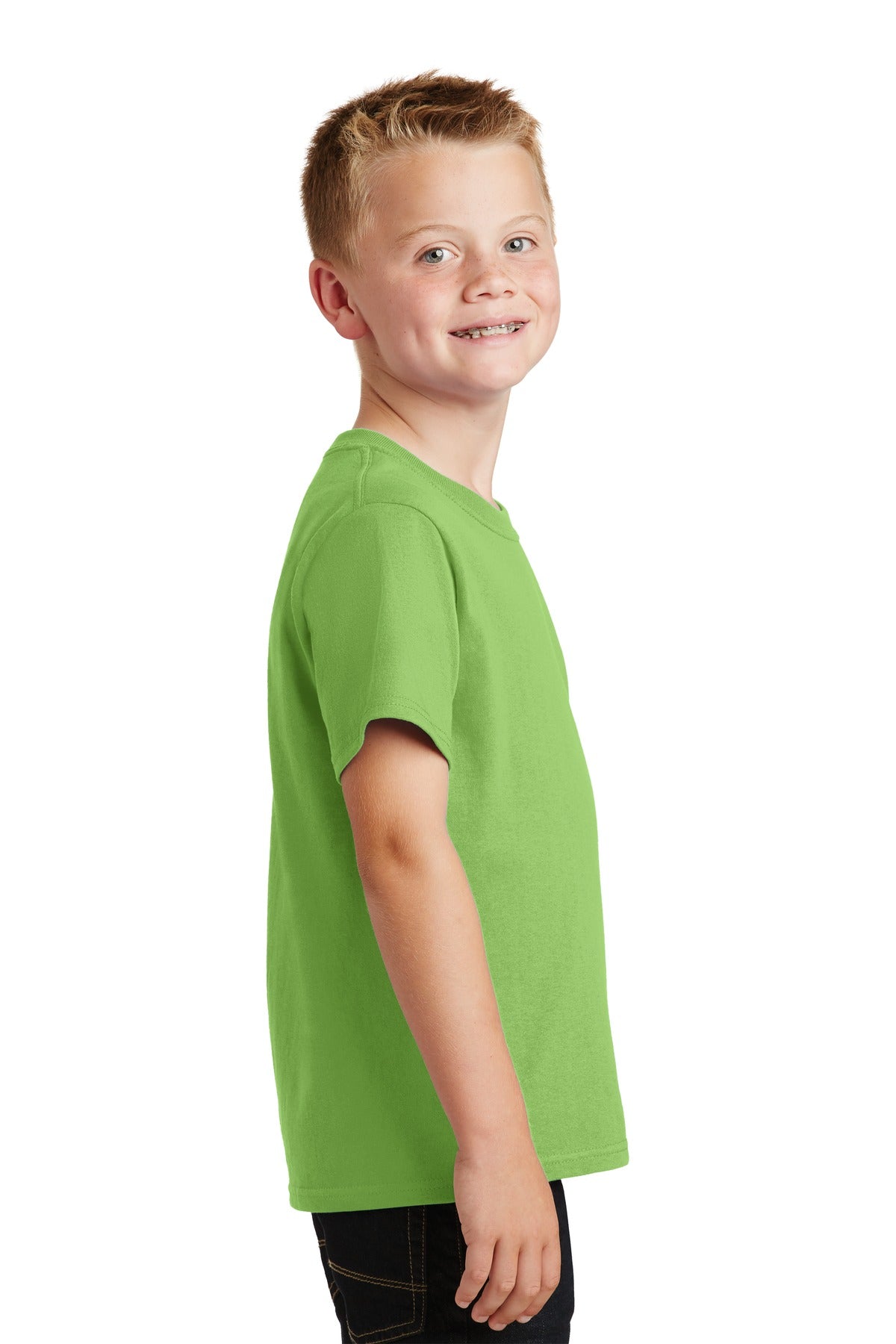 Lime Port & Co Youth Core Cotton Tee. PC54Y