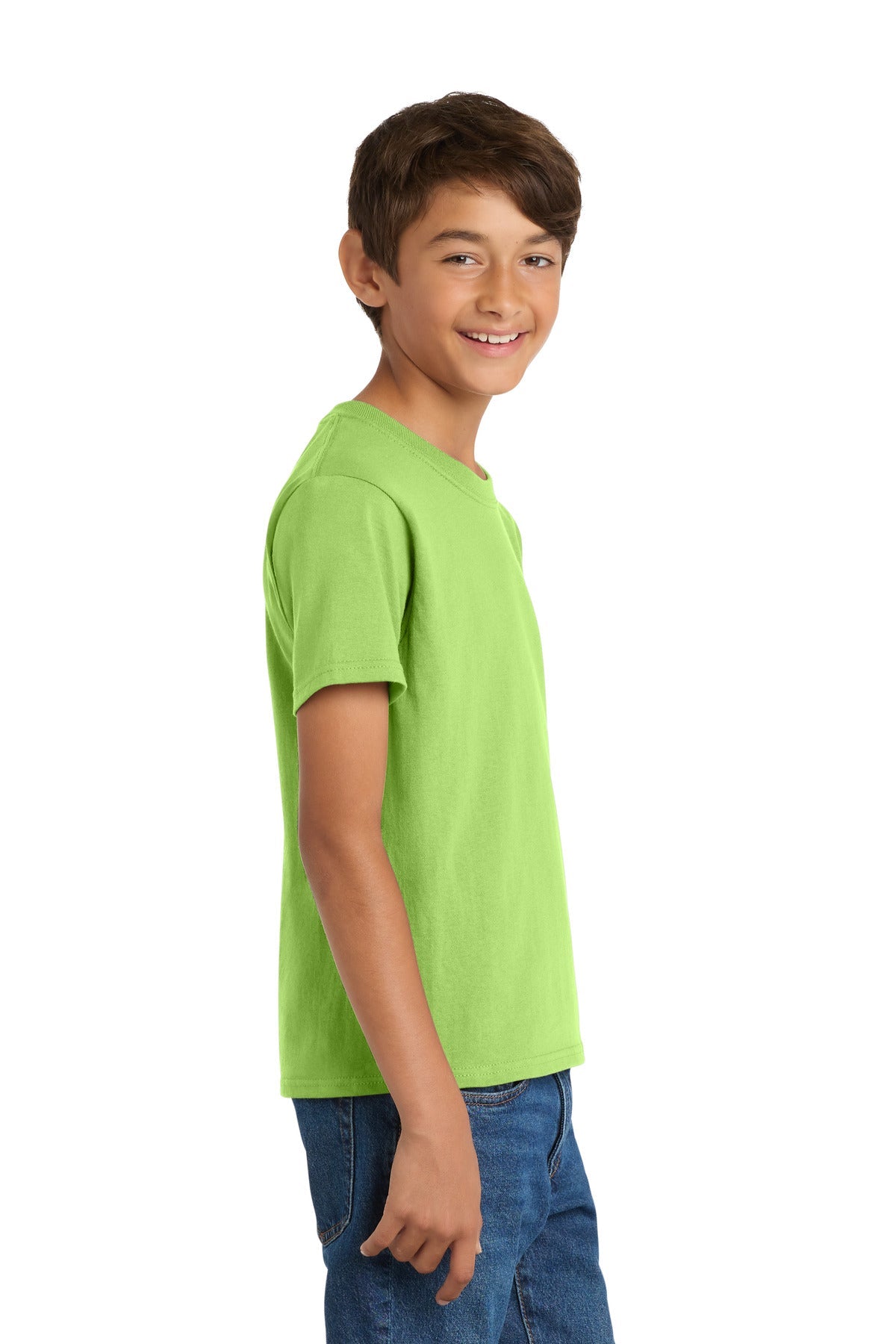 Lime Port & Co Youth Core Cotton Tee. PC54Y