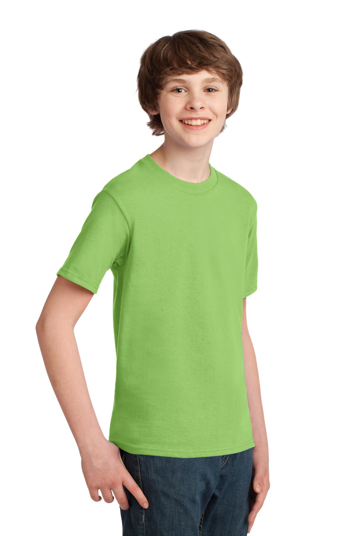 Lime Port & Co Youth Essential Tee. PC61Y