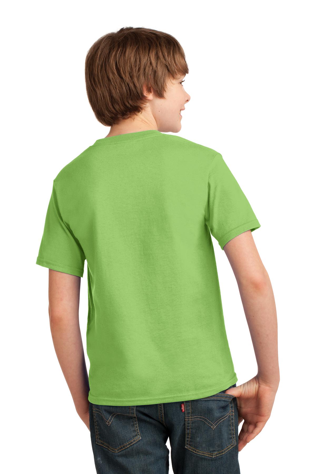 Lime Port & Co Youth Essential Tee. PC61Y