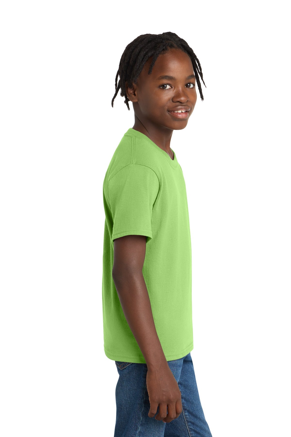 Lime Port & Co Youth Essential Tee. PC61Y