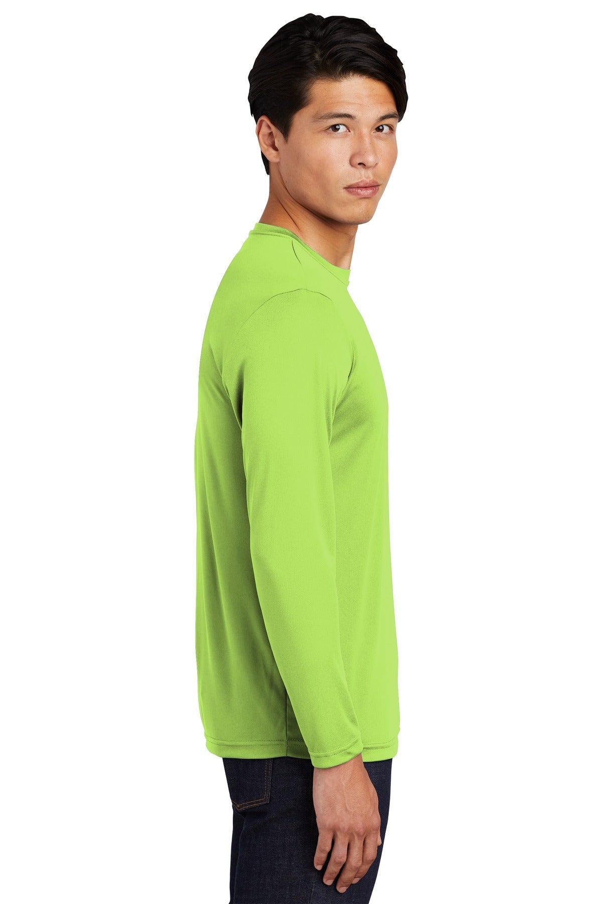 Lime Shock Sport-Tek Long Sleeve PosiCharge Competitor Tee. ST350LS