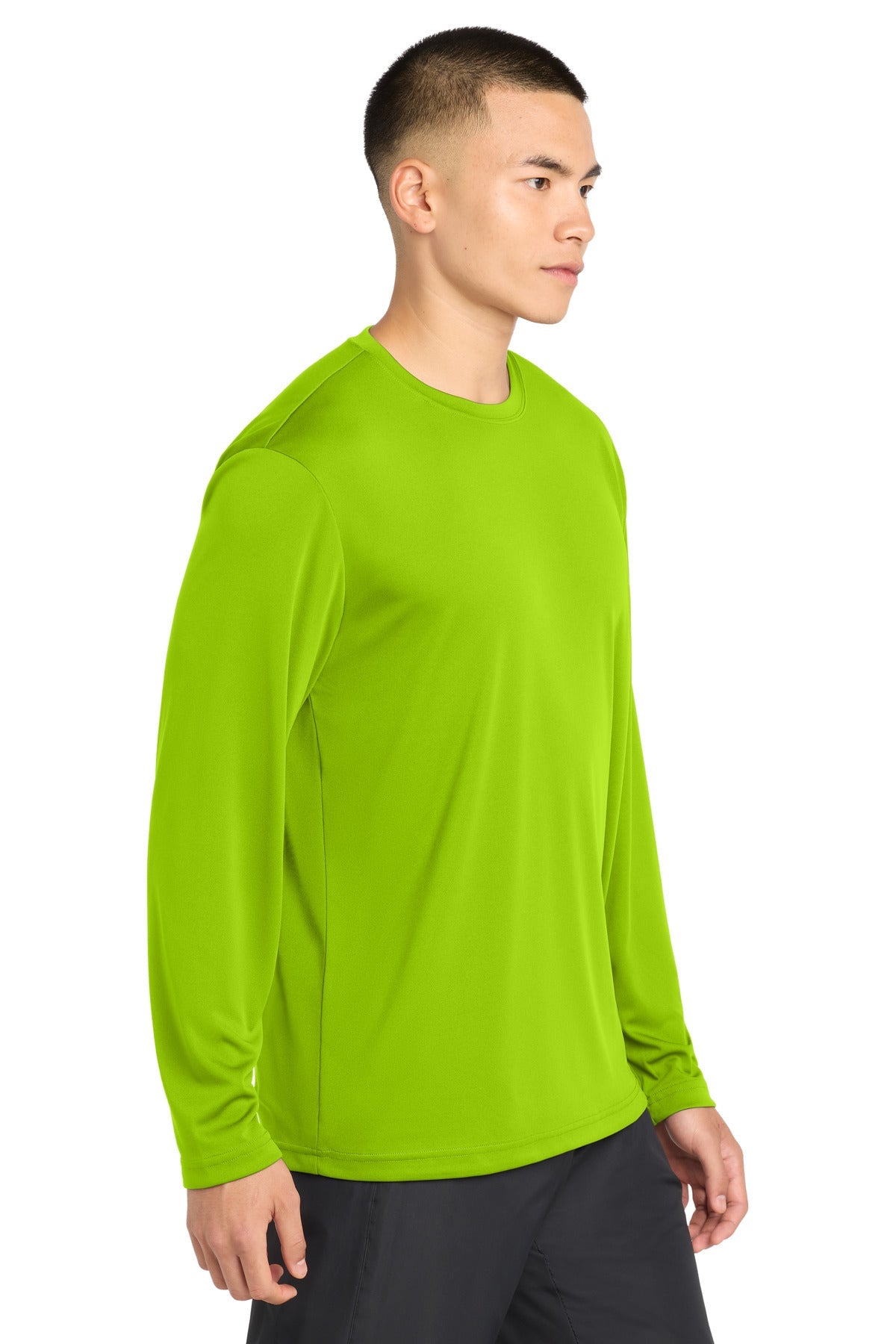 Lime Shock Sport-Tek Long Sleeve PosiCharge Competitor Tee. ST350LS