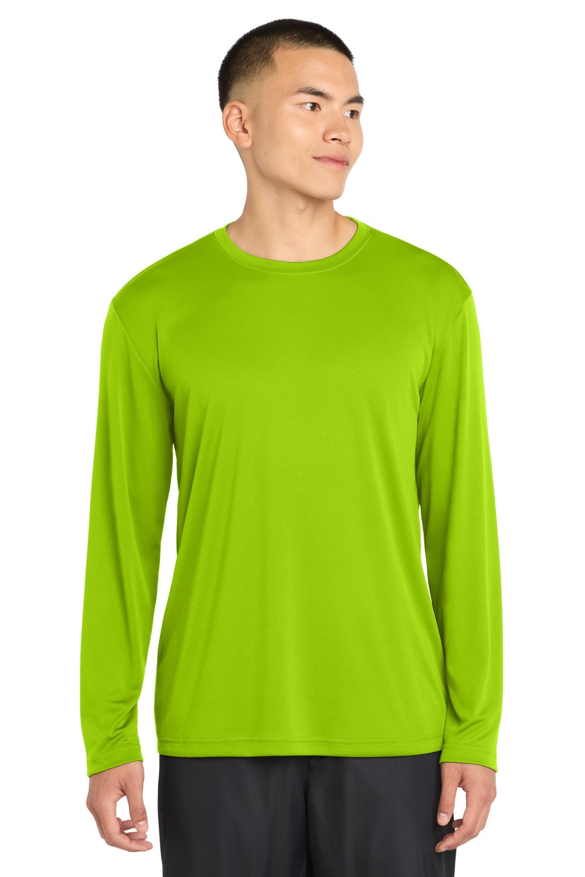 Lime Shock Sport-Tek Long Sleeve PosiCharge Competitor Tee. ST350LS
