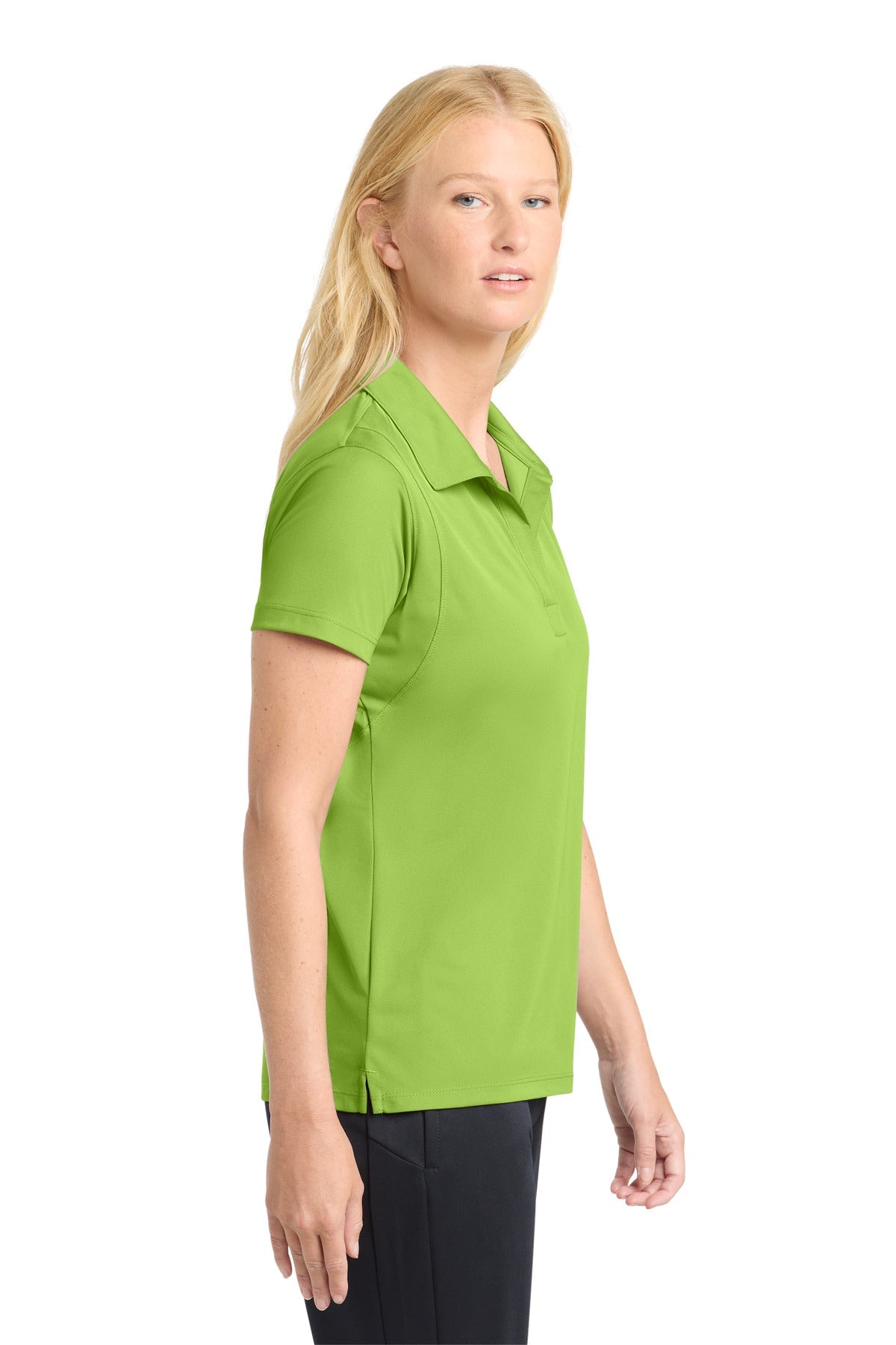 Lime Shock Sport-Tek Women's Micropique Sport-Wick Polo. LST650