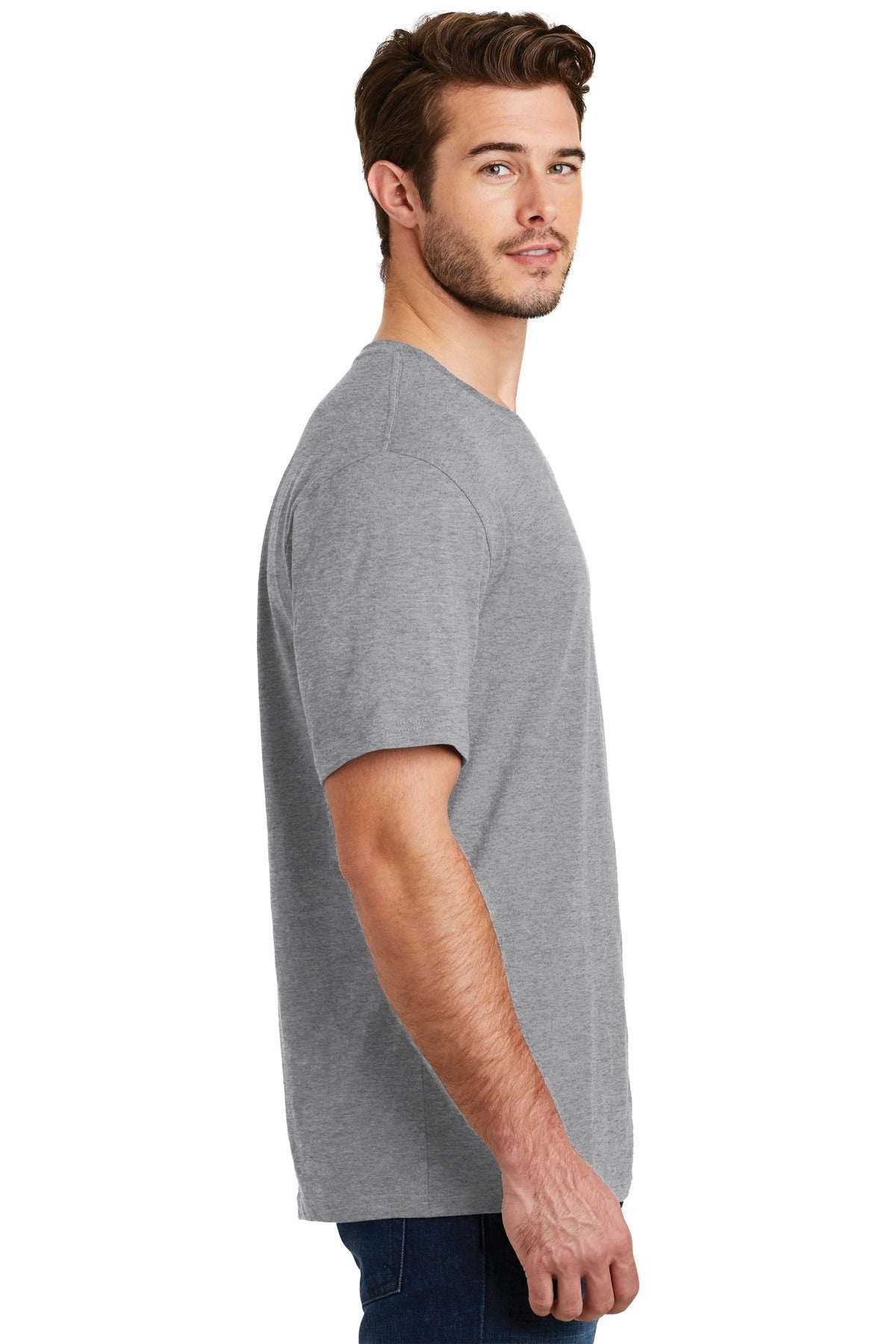 Lt Hthr Grey District Perfect Blend CVC Tee. DM108