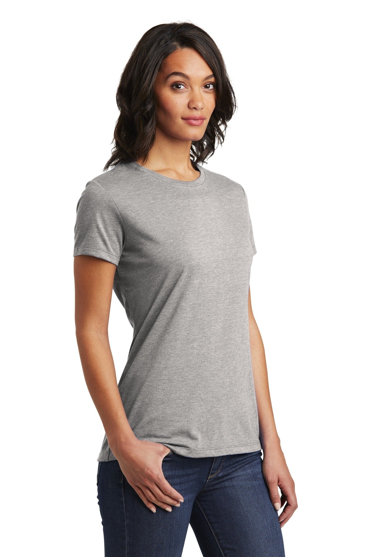 Lt Hthr Grey District Women's Very Important Tee . DT6002