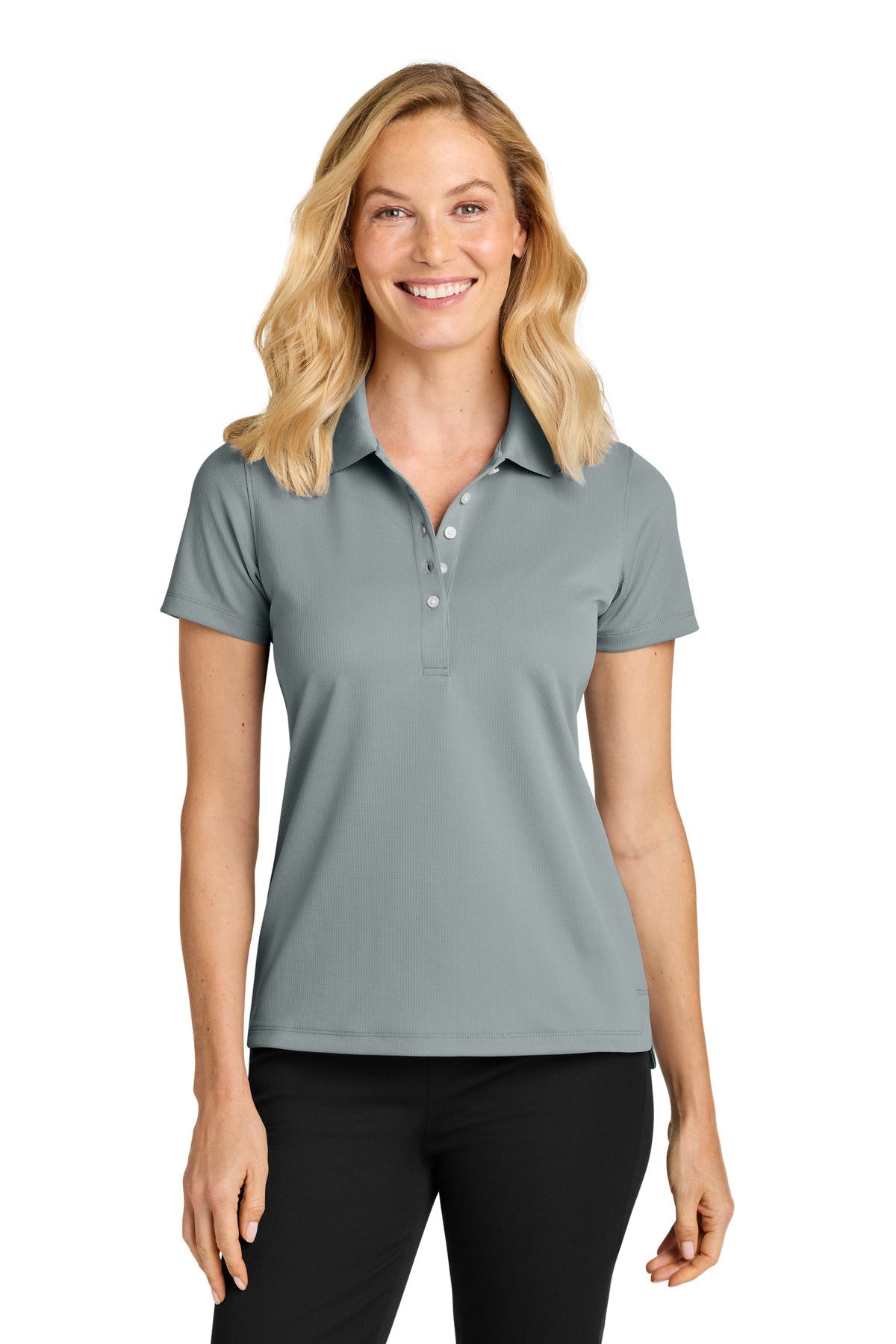 LtStrlgGry Port Authority Women's Dry Zone Stain-Release Grid Polo LK845