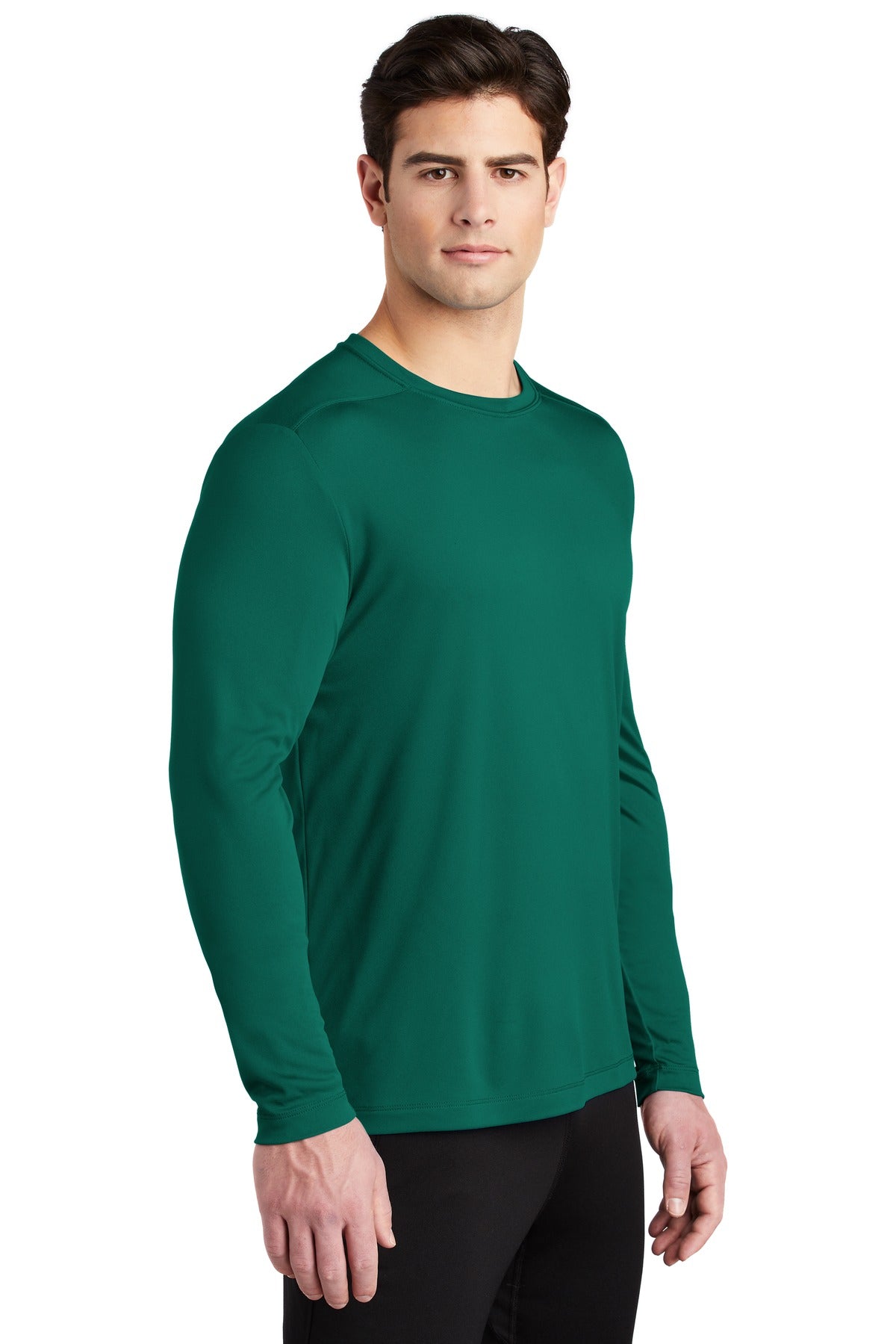 Marine Green Sport-Tek Posi-UV Pro Long Sleeve Tee. ST420LS