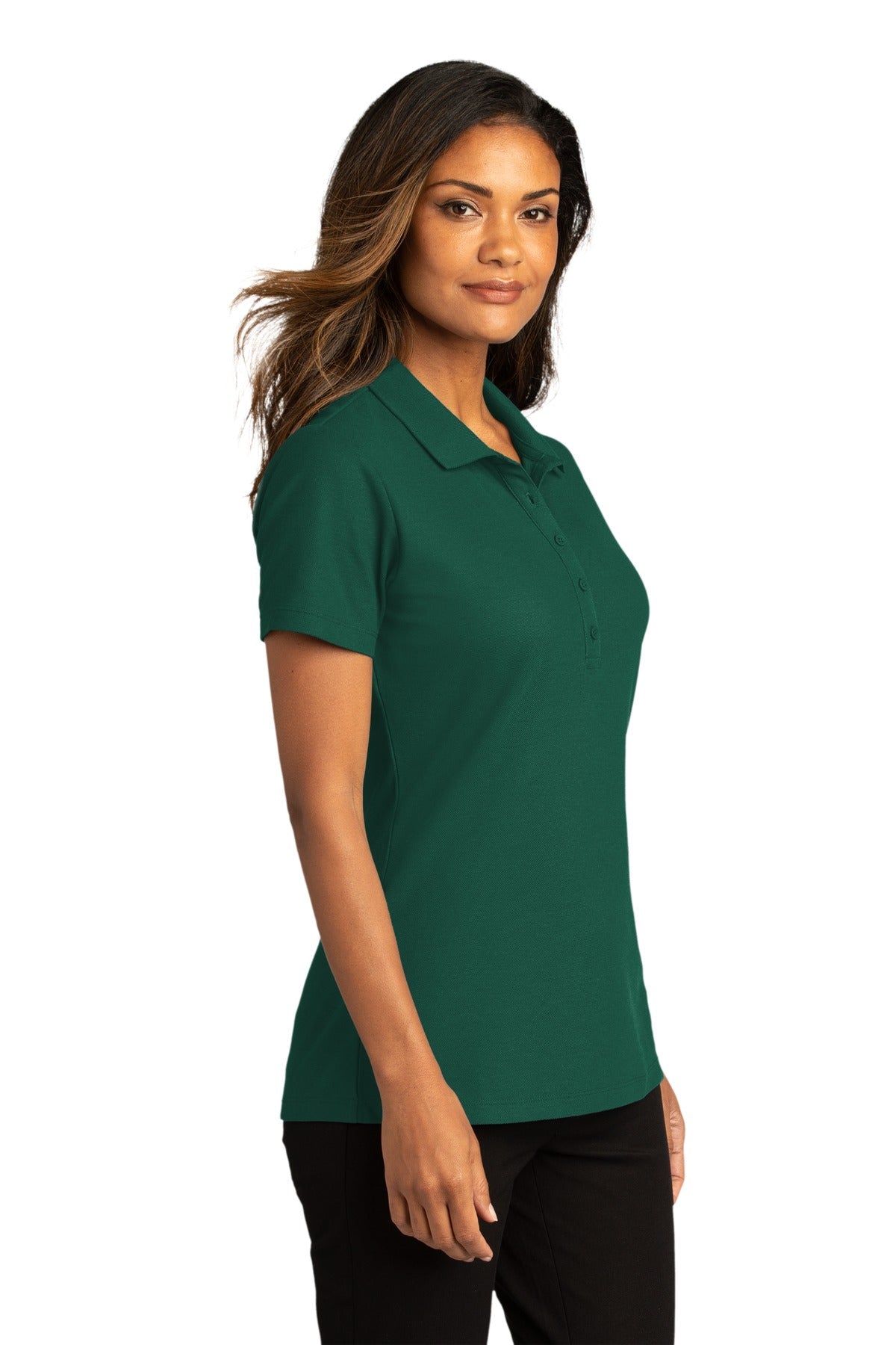 MarineGrn Port Authority Women's SuperPro React Polo. LK810