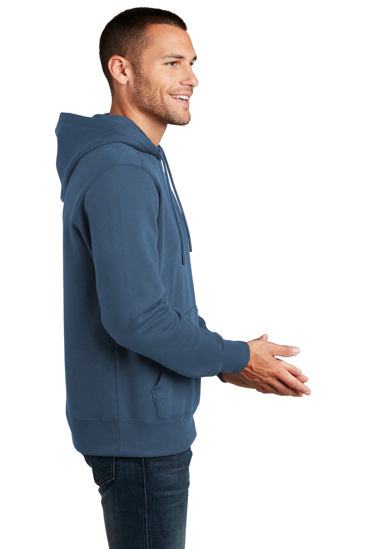 Maritime Blue District Perfect Weight Fleece Hoodie DT1101