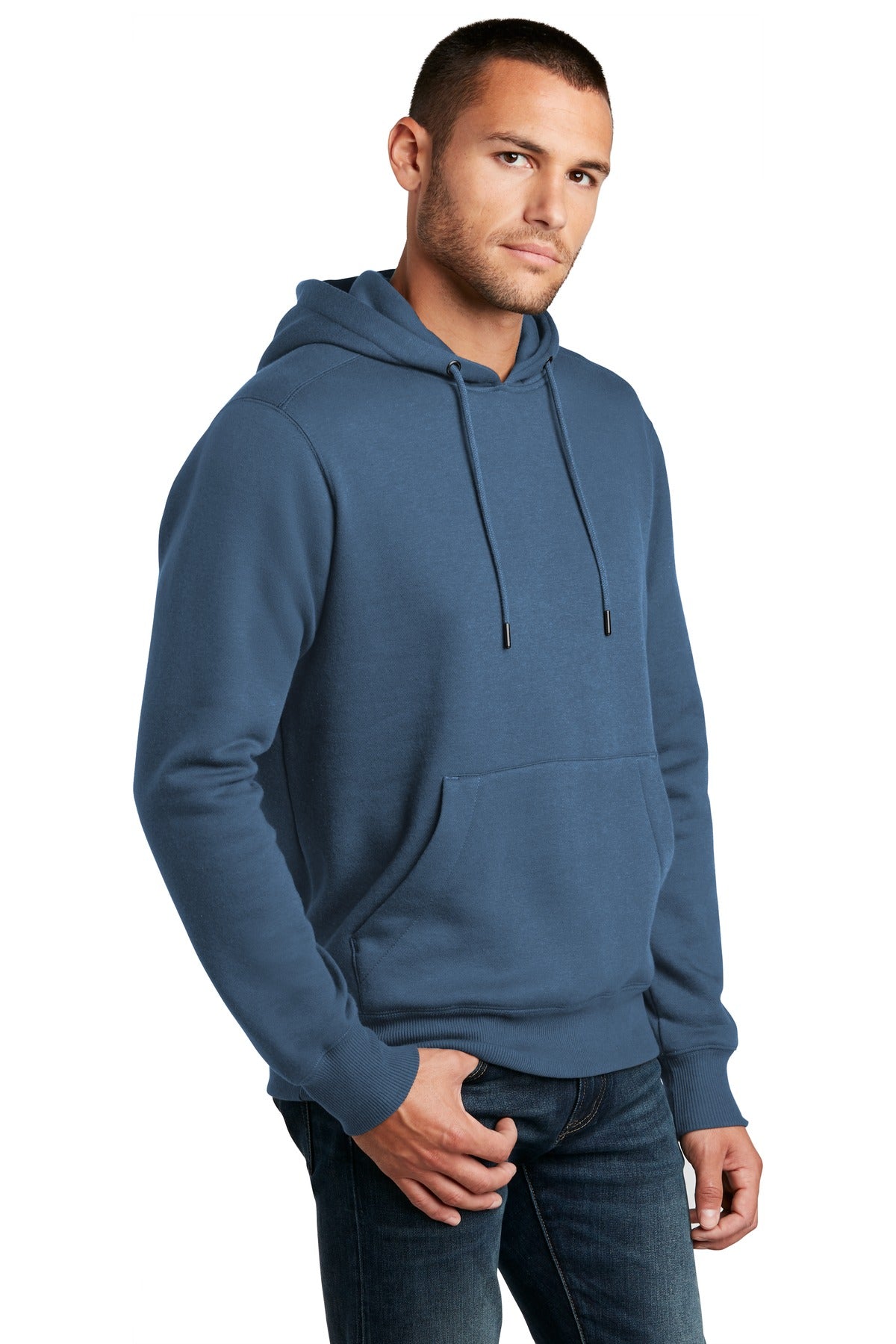 Maritime Blue District Perfect Weight Fleece Hoodie DT1101