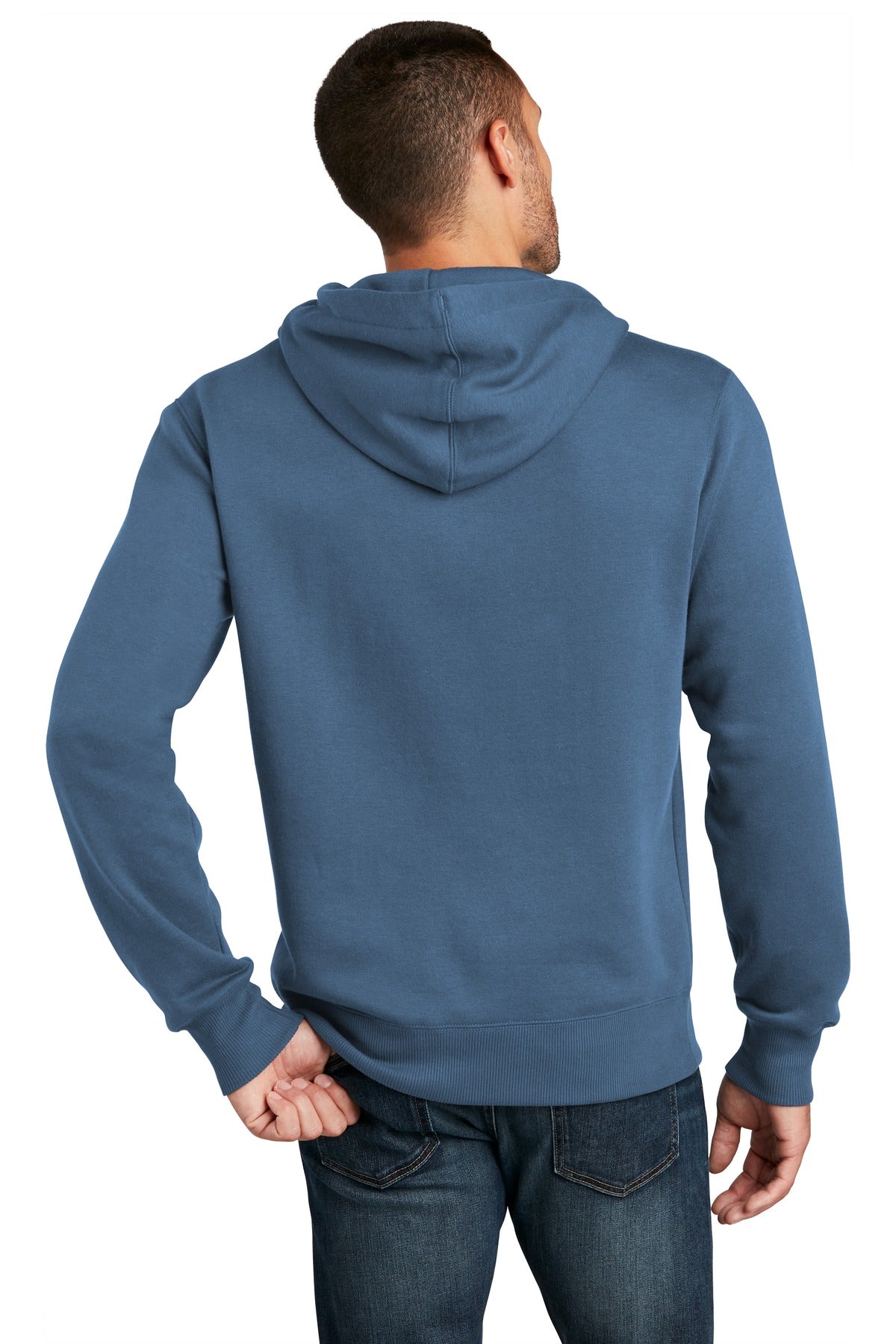 Maritime Blue District Perfect Weight Fleece Hoodie DT1101
