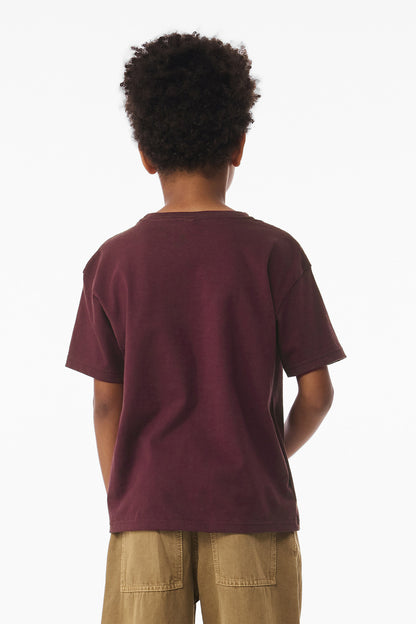 Maroon BELLA+CANVAS Youth 6-Ounce Heavyweight Tee BC3010Y