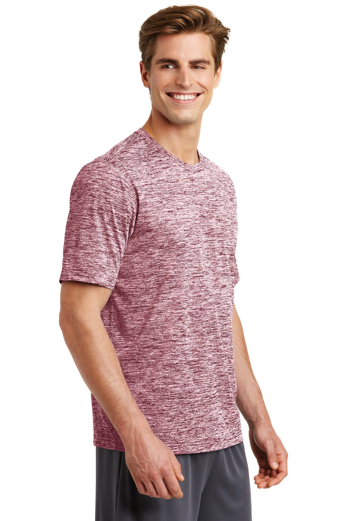 Maroon Electrc Sport-Tek PosiCharge Electric Heather Tee. ST390