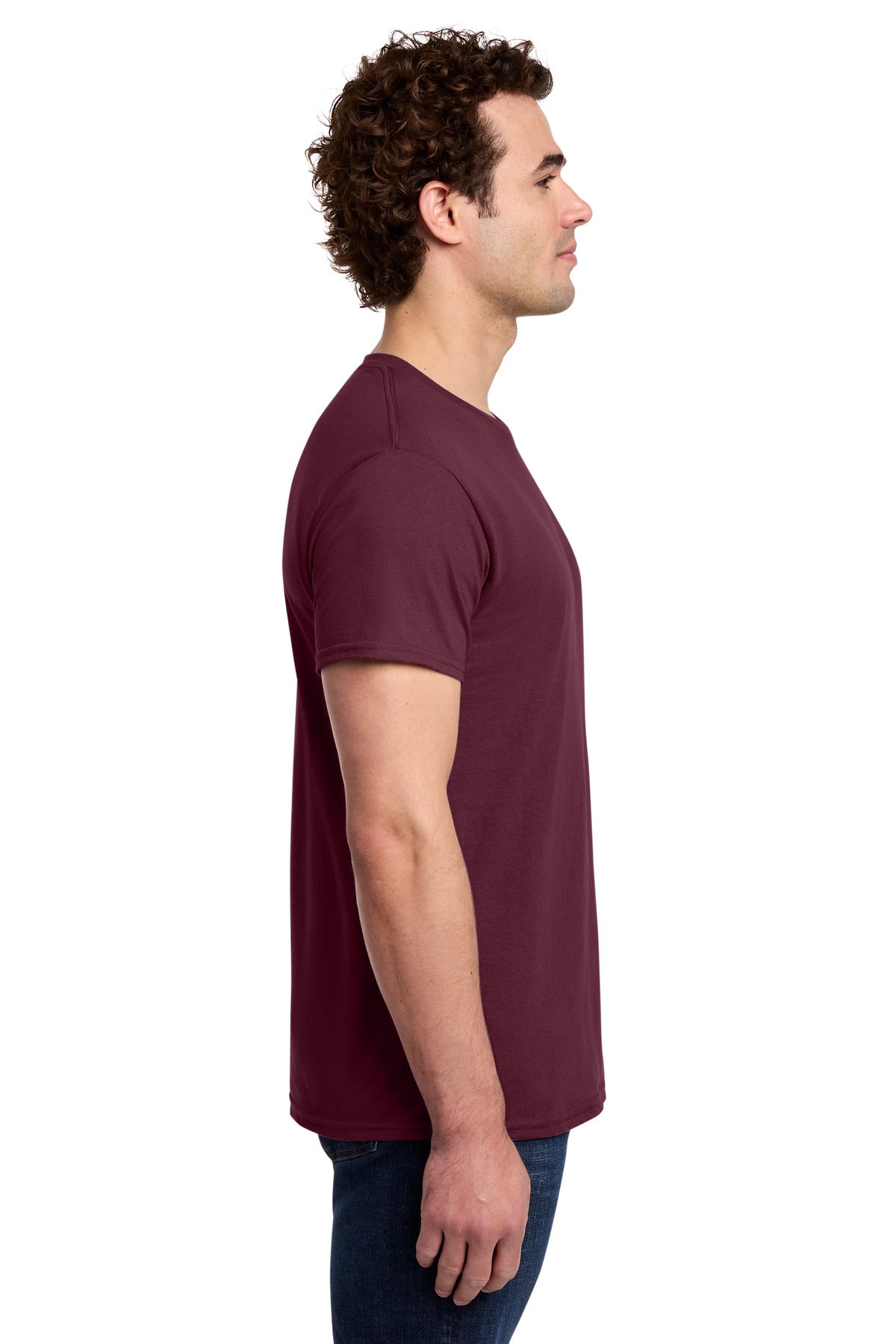 Maroon Gildan Light Cotton Tee 3000