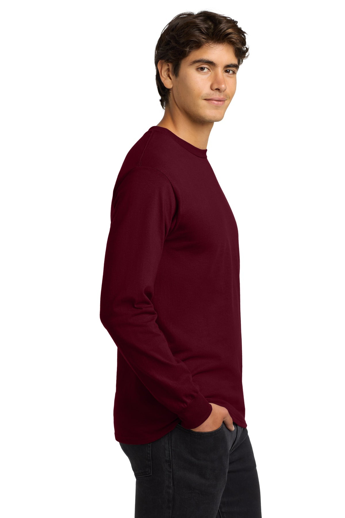 Maroon Gildan - Ultra Cotton 100% US Cotton Long Sleeve T-Shirt. G2400