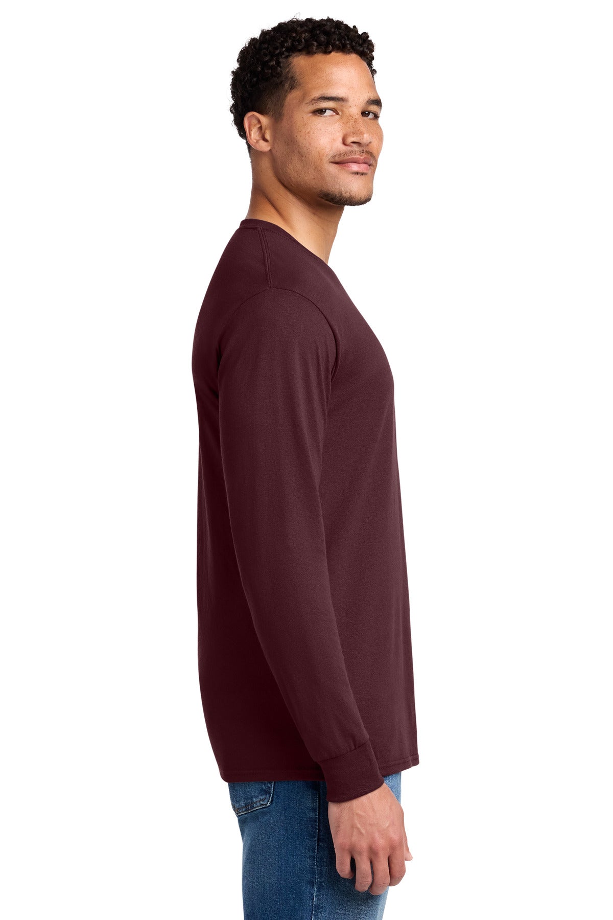 Maroon Jerzees - Dri-Power 50/50 Cotton/Poly Long Sleeve T-Shirt. 29LS