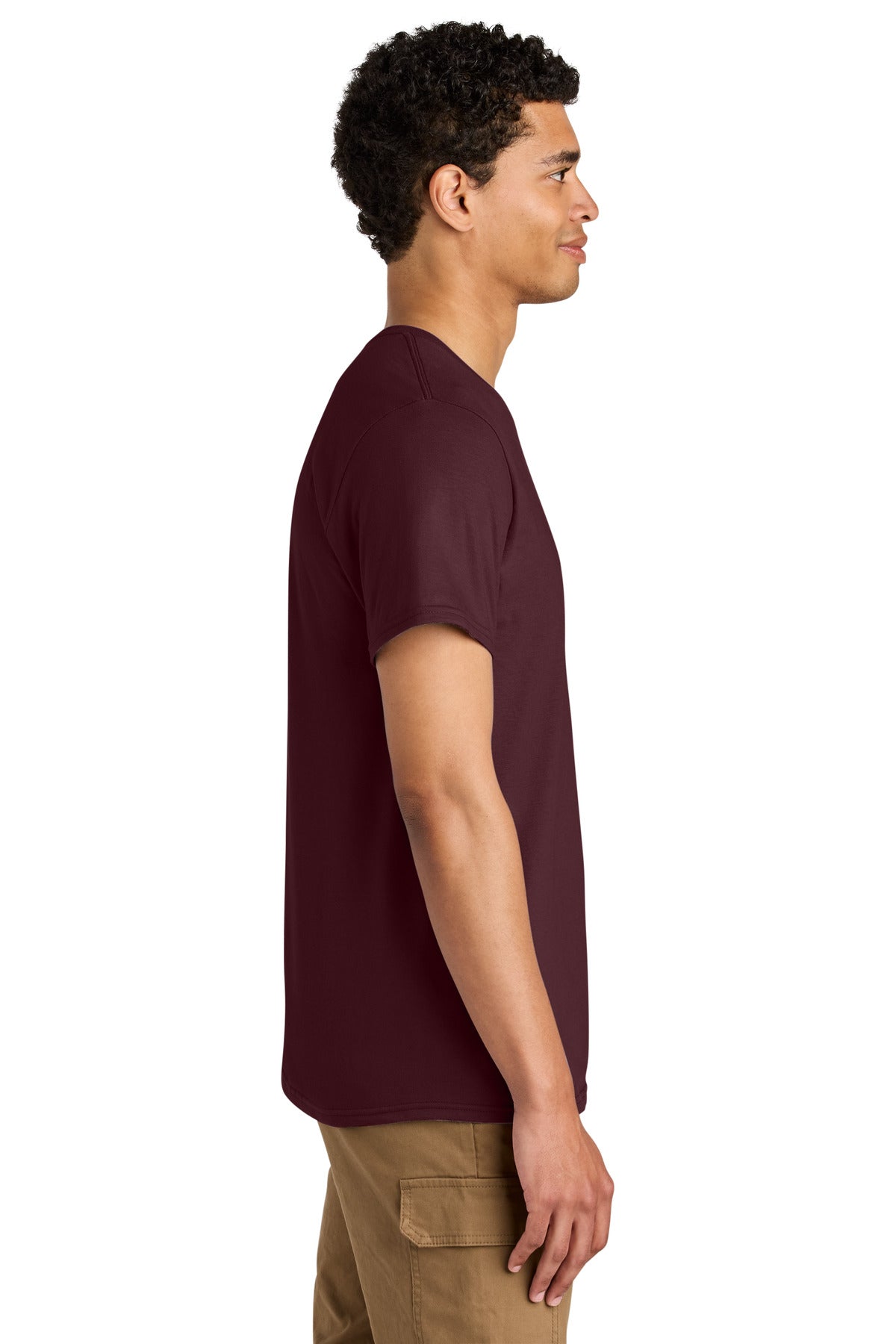 Maroon Jerzees Unisex Premium Combed Ring Spun Cotton Tee 570M