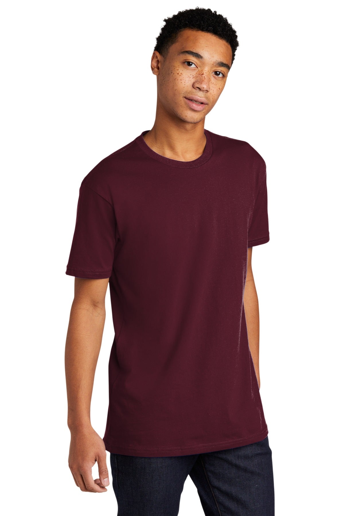 Maroon Next Level Apparel Adult Cotton Tee. NL3600