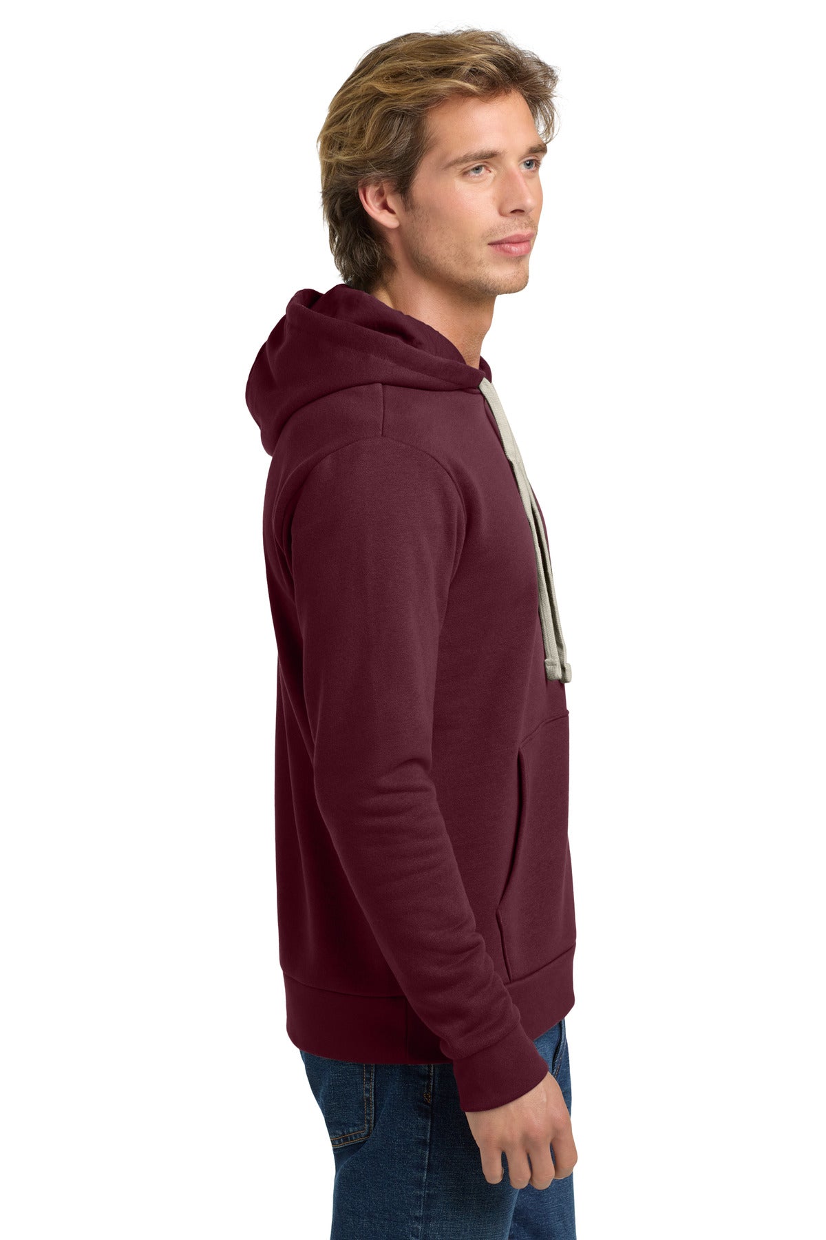 Maroon Next Level Apparel Adult Santa Barbara Pullover Hoodie. NL9303
