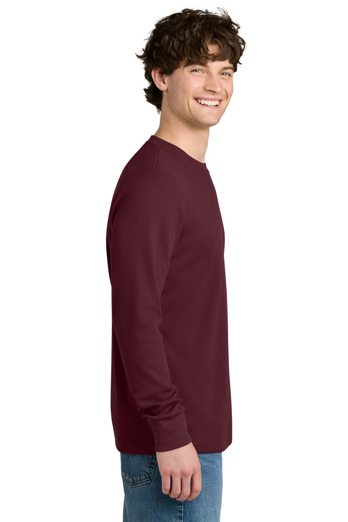 Maroon Next Level Apparel Ideal Thermal Long Sleeve Tee NL8211