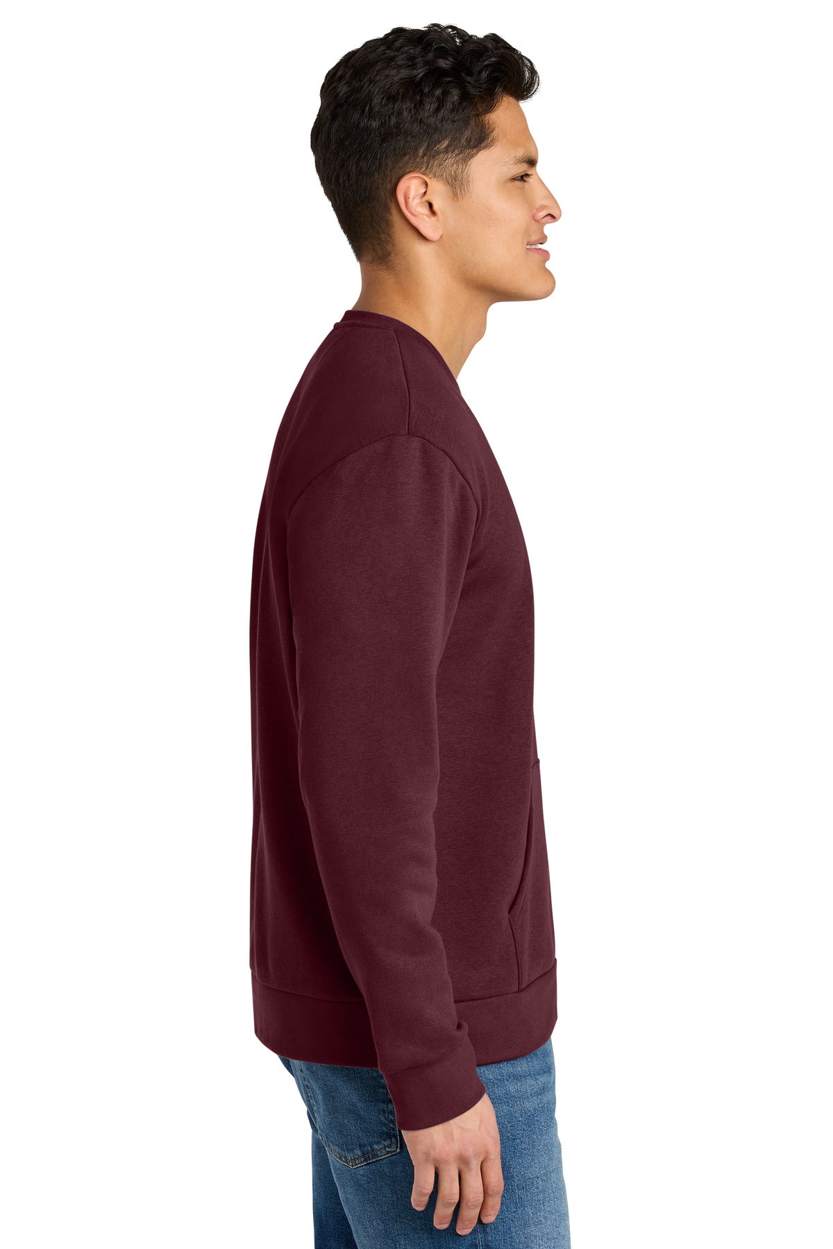 Maroon Next Level Apparel Santa Barbara Pocket Sweatshirt NL9001
