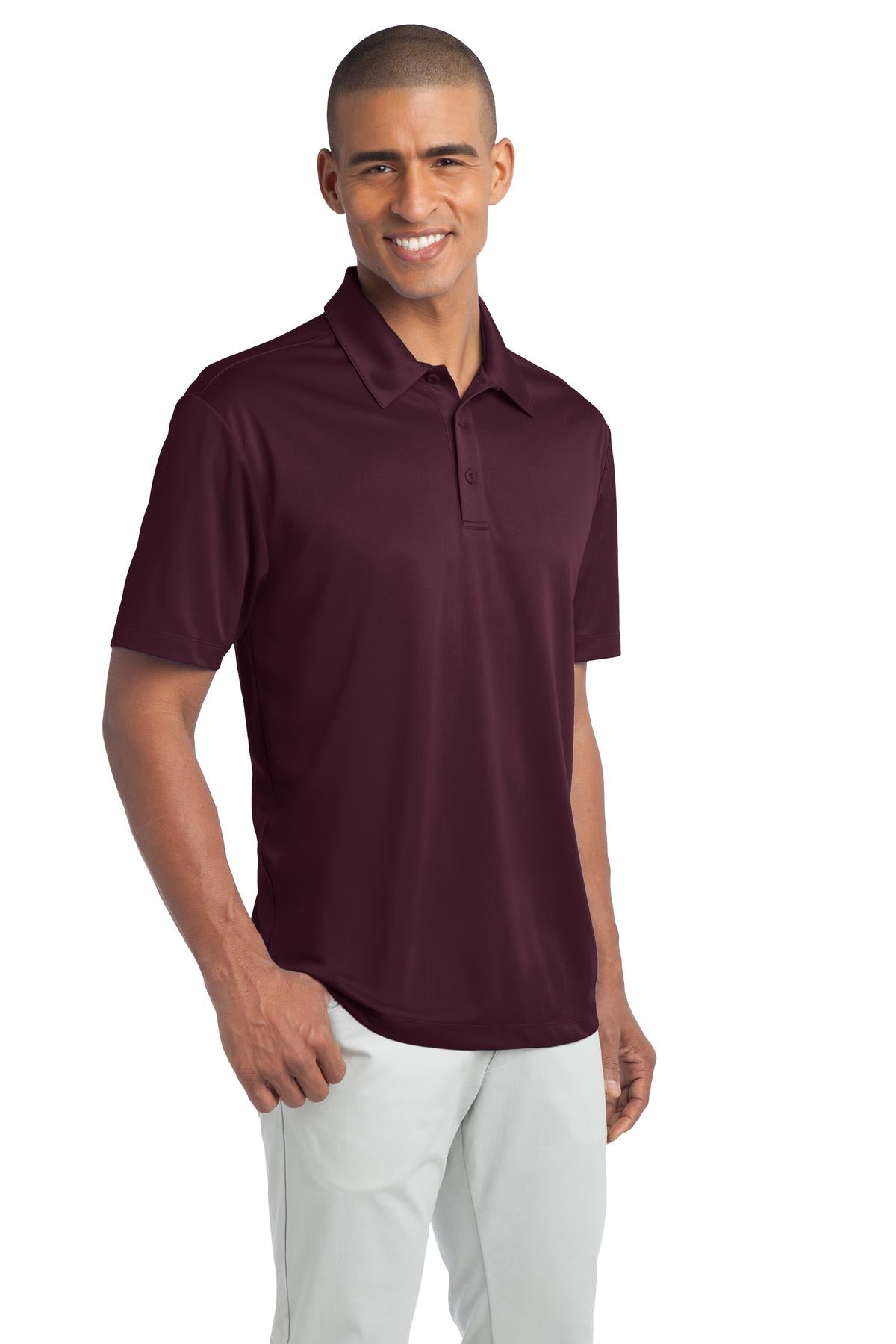 Maroon Port Authority Silk Touch Performance Polo. K540
