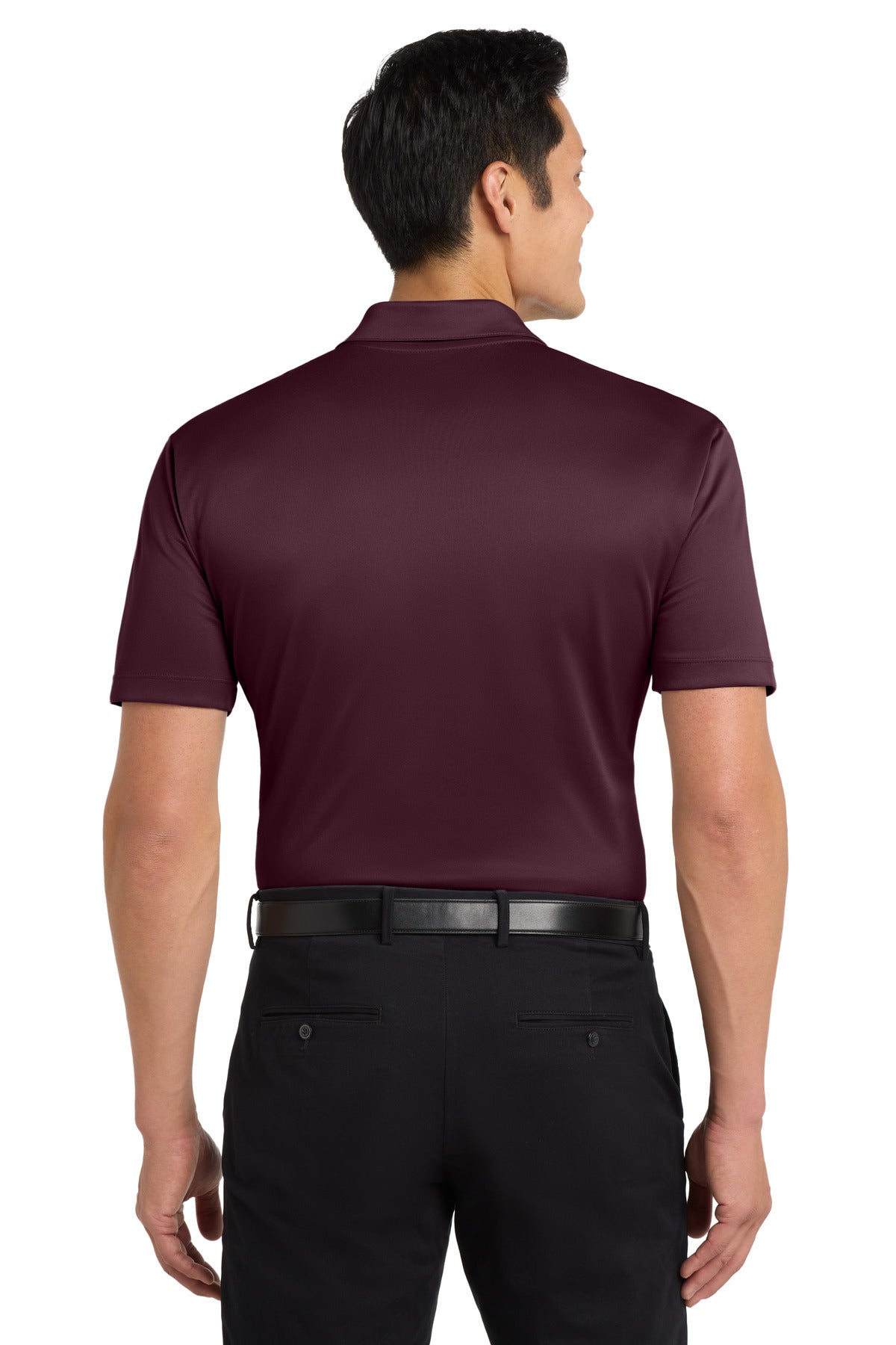 Maroon Port Authority Silk Touch Performance Polo. K540