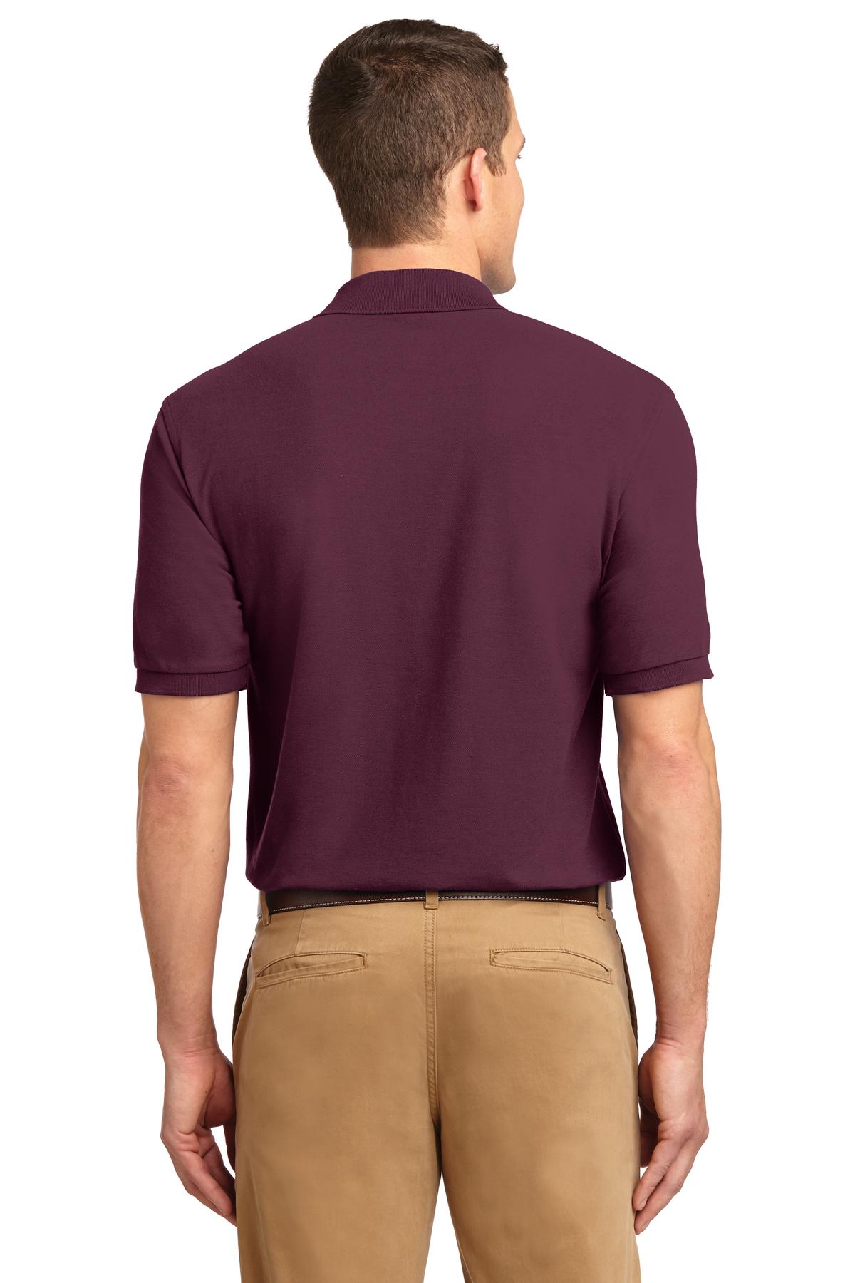 Maroon Port Authority Silk Touch Polo K500