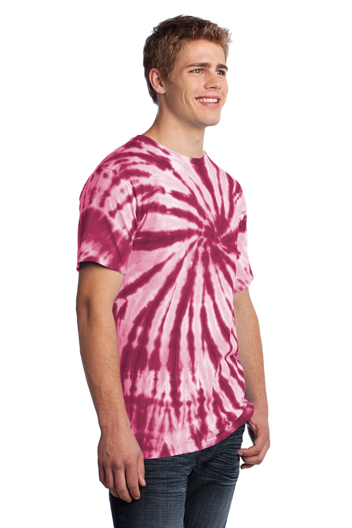 Maroon Port & Co Tie-Dye Tee. PC147