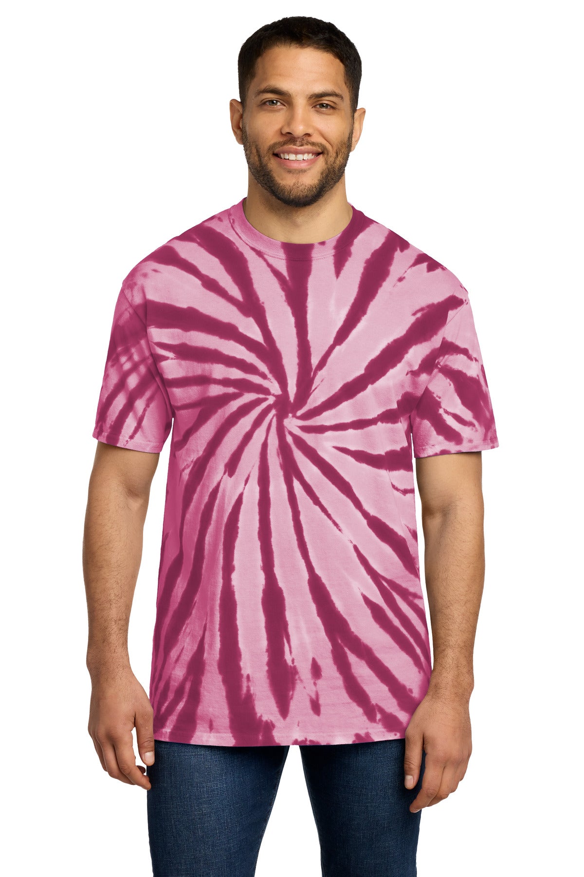Maroon Port & Co Tie-Dye Tee. PC147