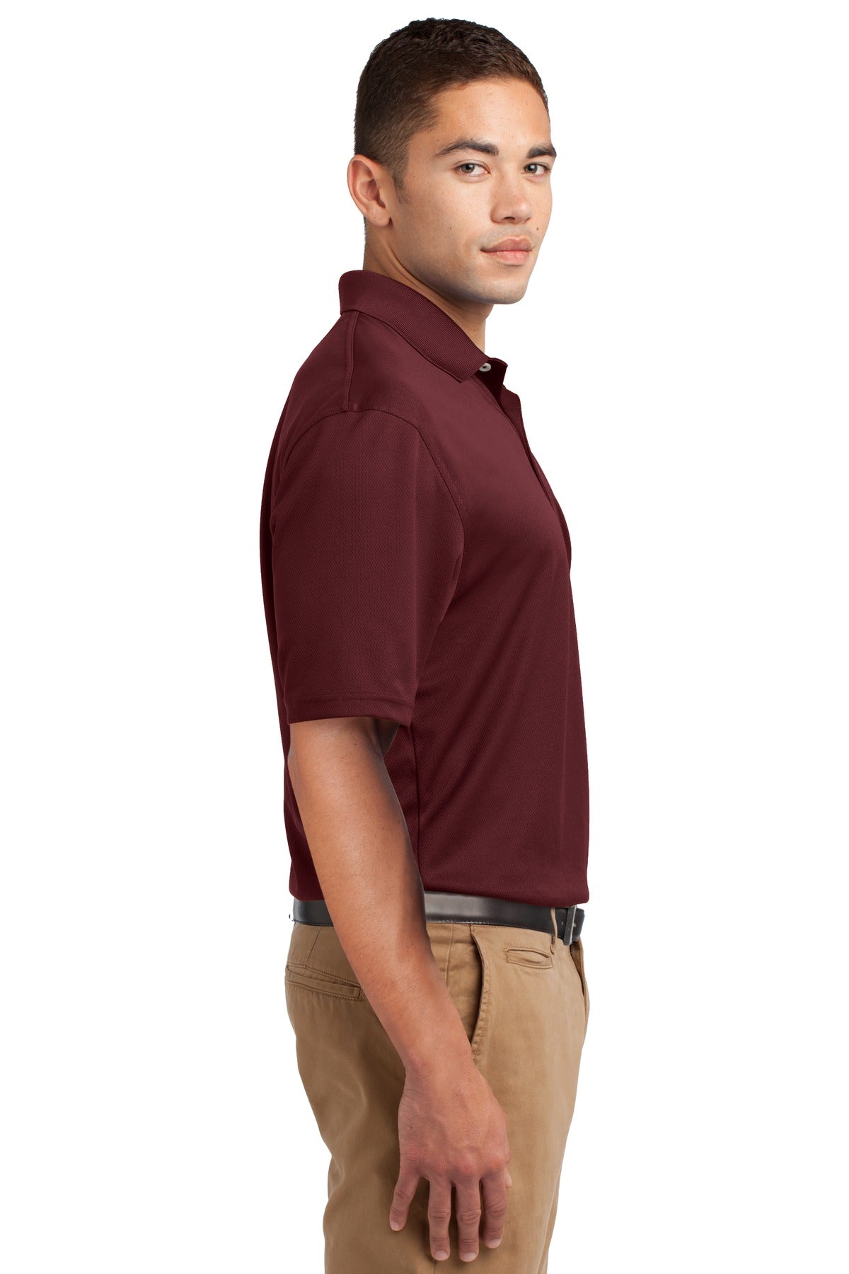 Maroon Sport-Tek Dri-Mesh Polo. K469