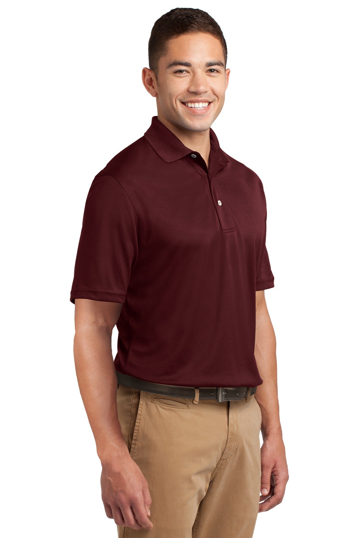 Maroon Sport-Tek Dri-Mesh Polo. K469
