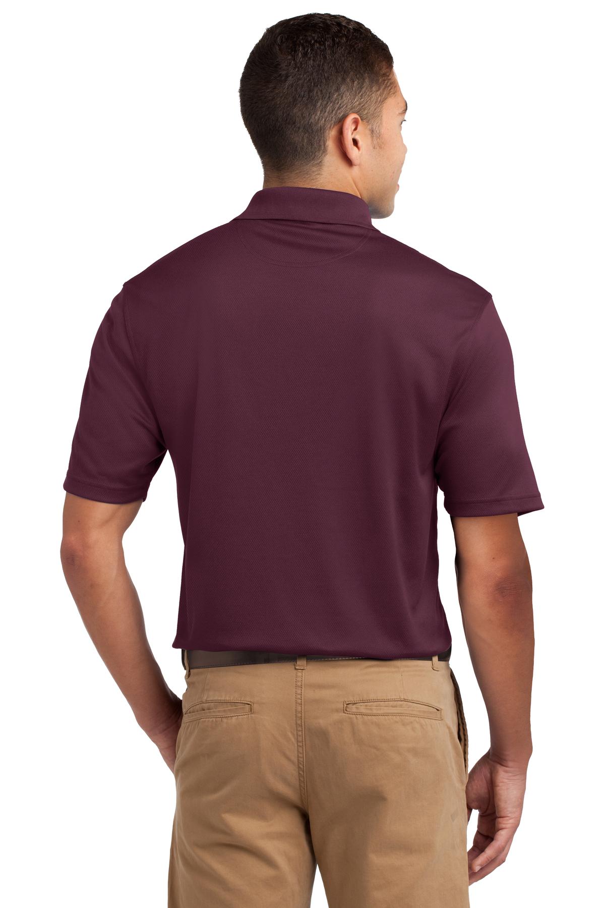 Maroon Sport-Tek Dri-Mesh Polo. K469