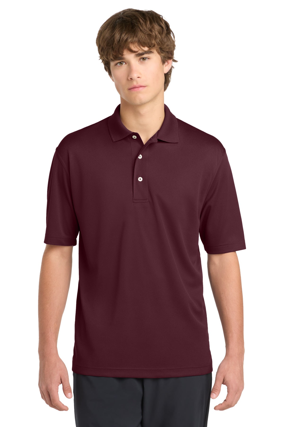 Maroon Sport-Tek Dri-Mesh Polo. K469