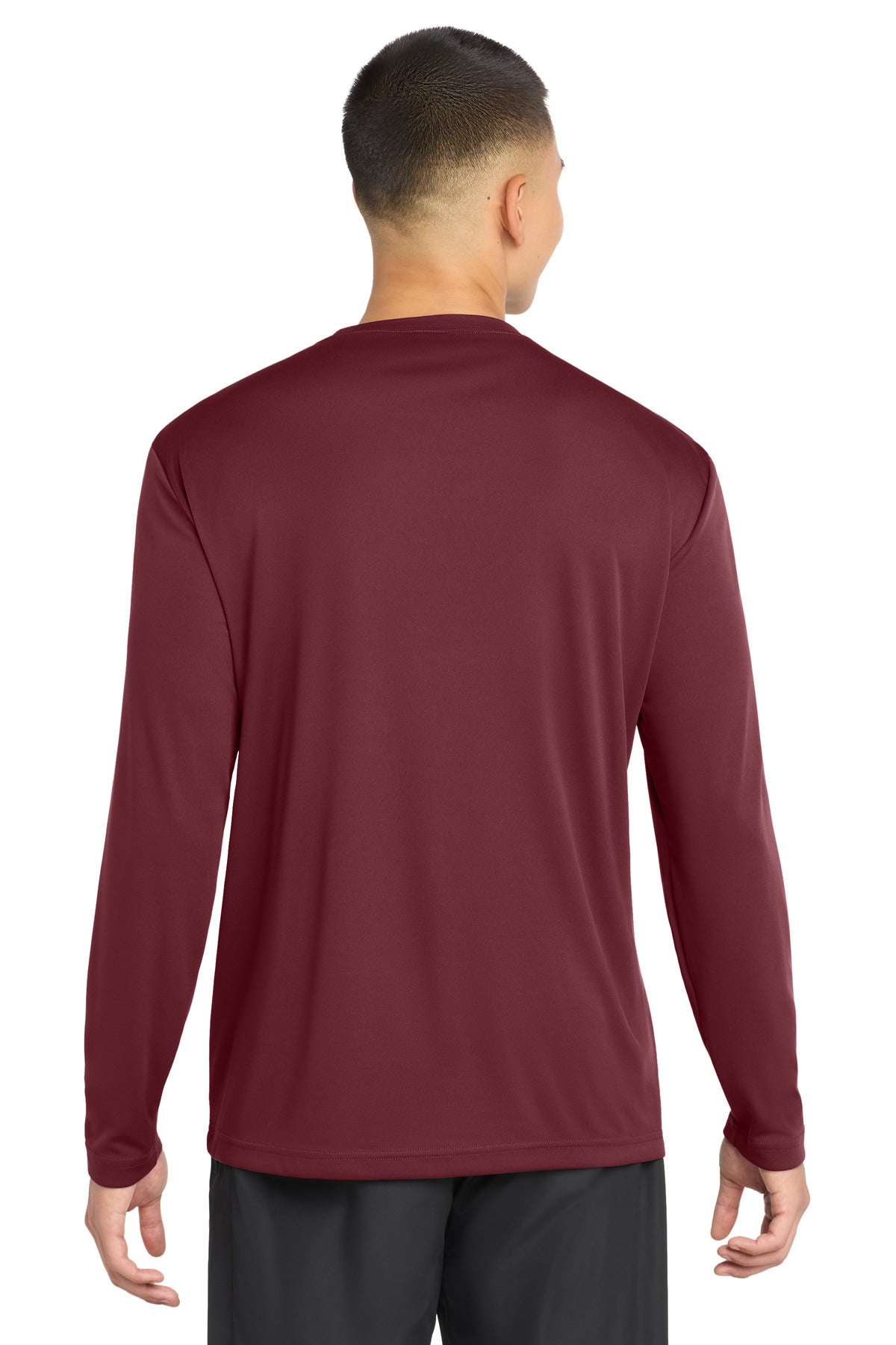 Maroon Sport-Tek Long Sleeve PosiCharge Competitor Tee. ST350LS