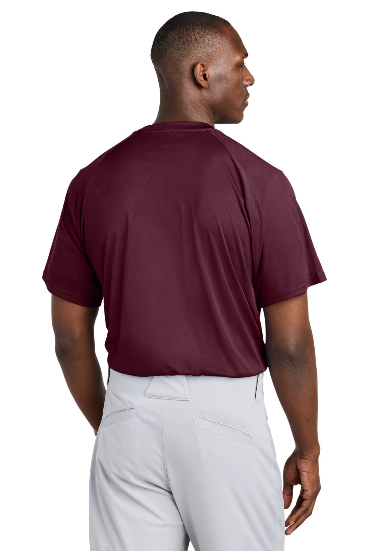 Maroon Sport-Tek PosiCharge Competitor 2-Button Henley ST359