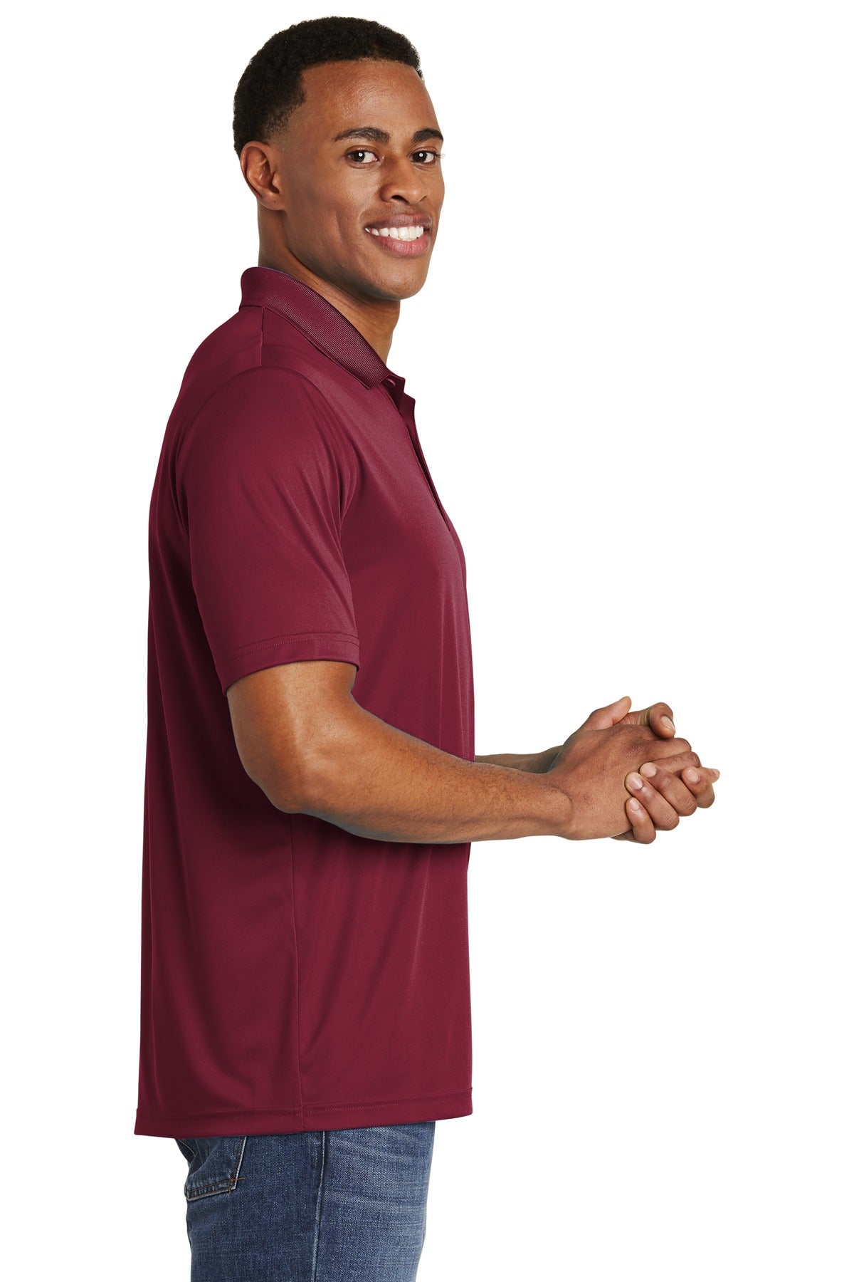 Maroon Sport-Tek PosiCharge Competitor Polo. ST550