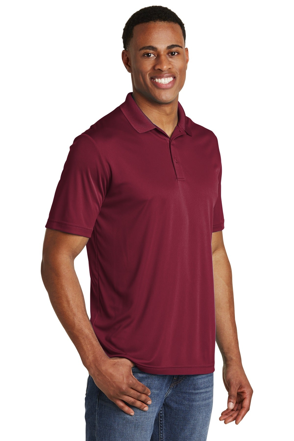Maroon Sport-Tek PosiCharge Competitor Polo. ST550
