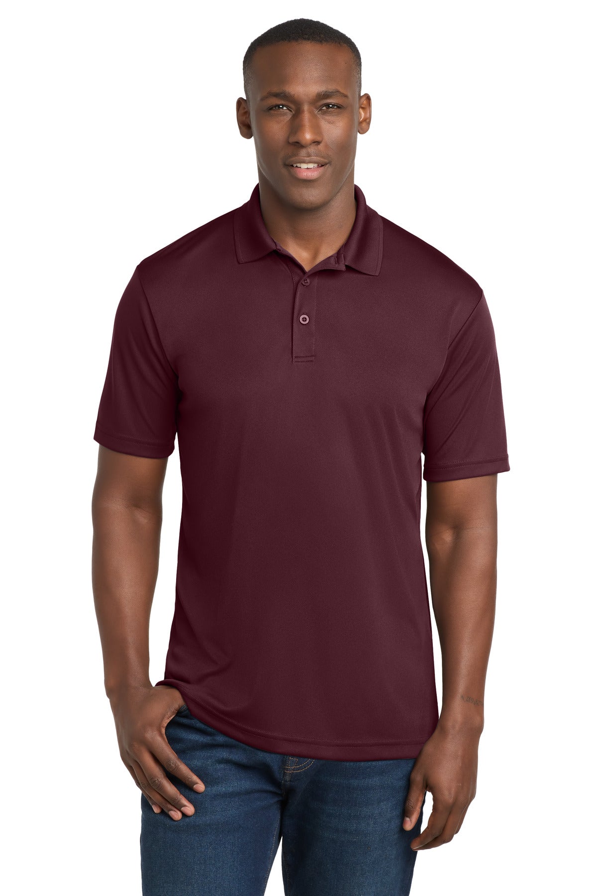 Maroon Sport-Tek PosiCharge Competitor Polo. ST550