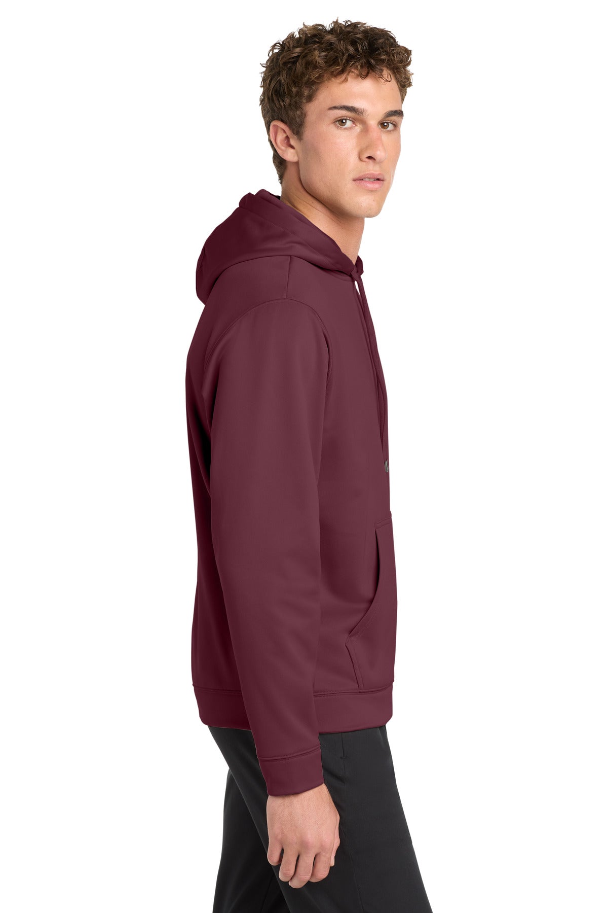 Maroon Sport-Tek Sport-Wick Fleece Hooded Pullover. F244