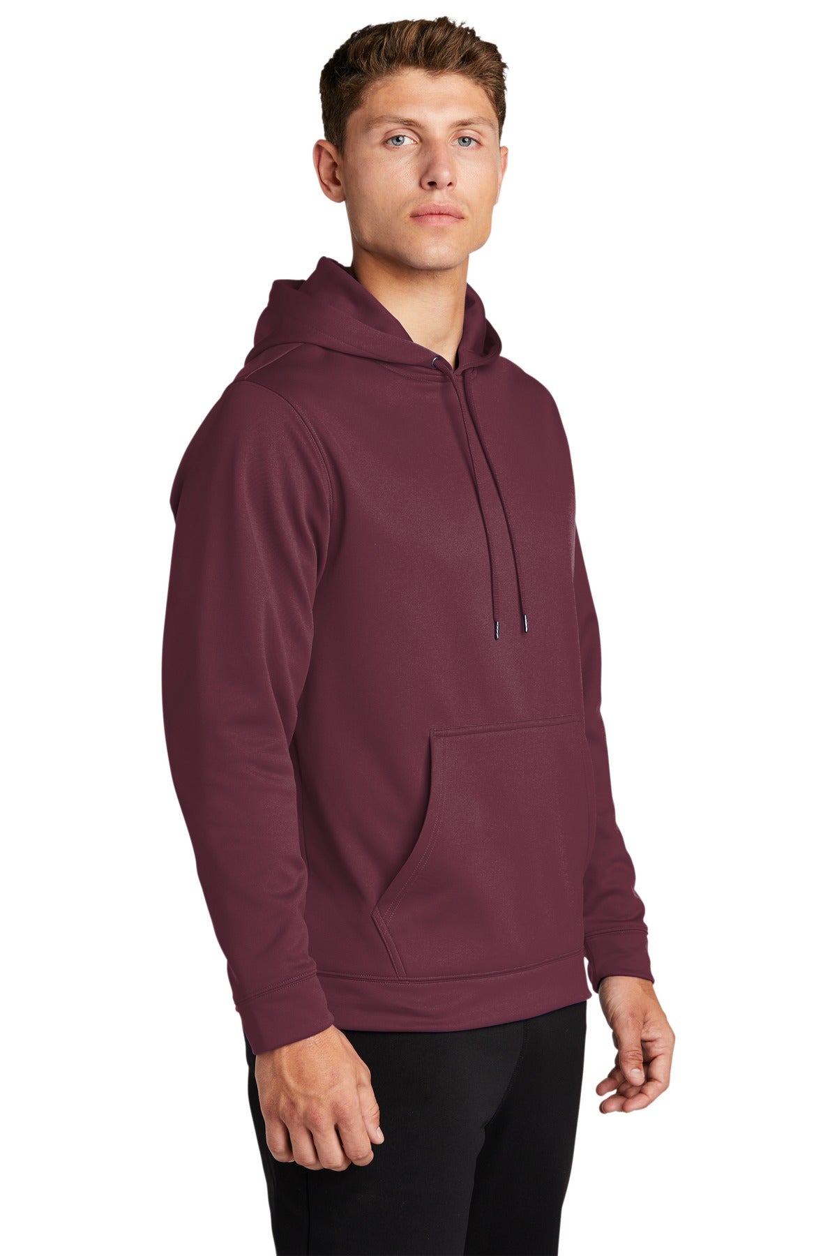 Maroon Sport-Tek Sport-Wick Fleece Hooded Pullover. F244
