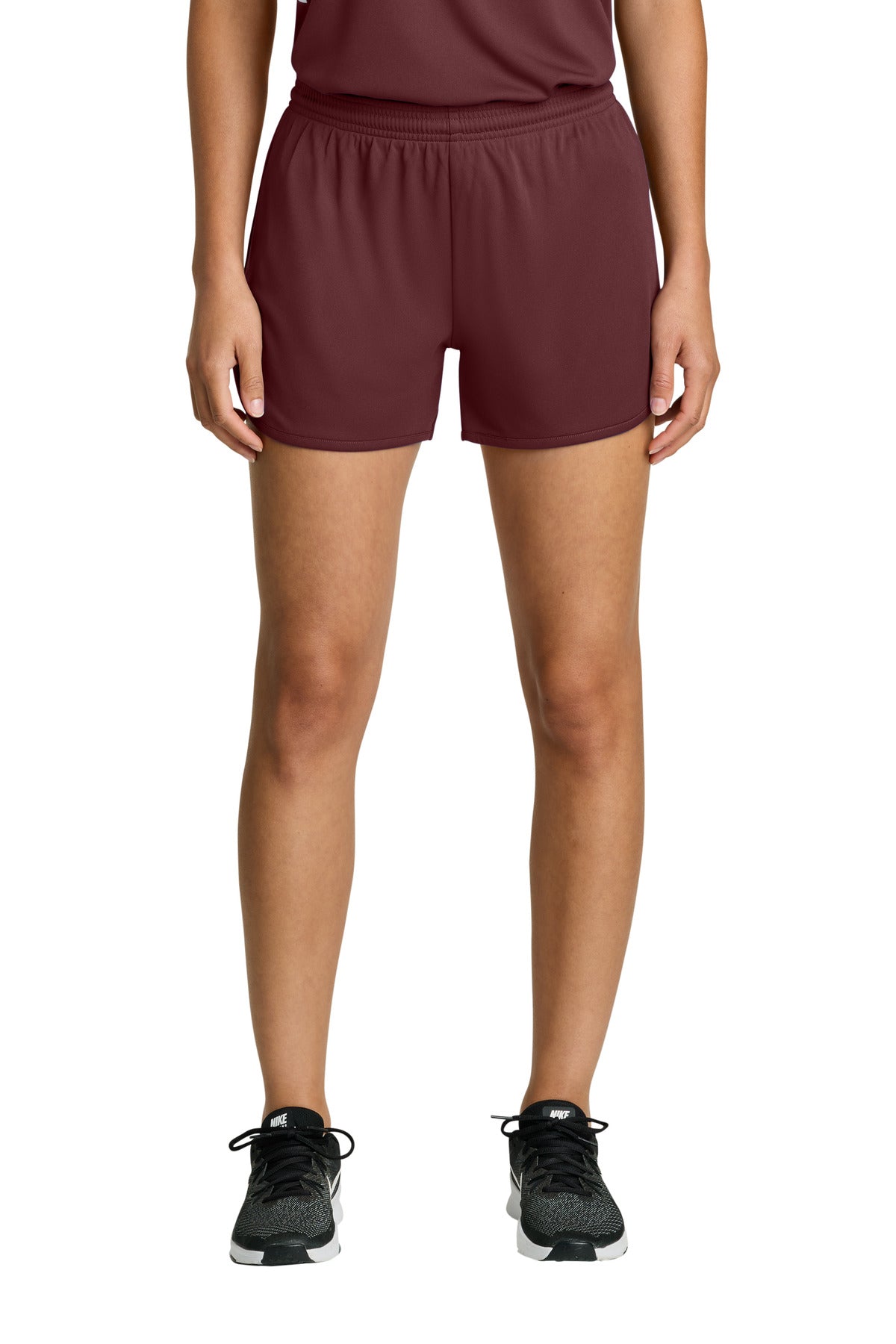 Maroon Sport-Tek Women's Club 3" Track Short LST447