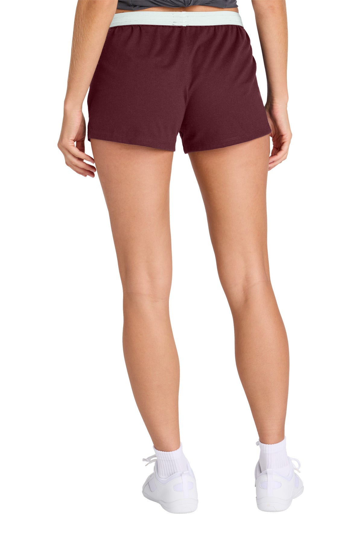 Maroon Sport-Tek Women's Jersey Knit Squad Short LST311