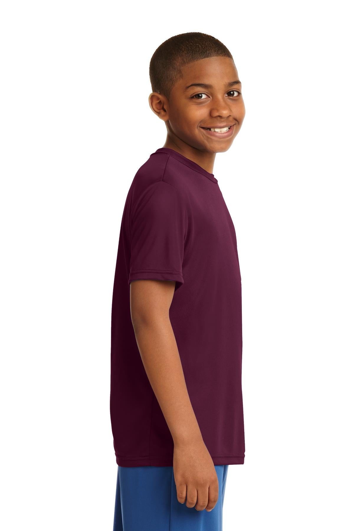 Maroon Sport-Tek Youth PosiCharge Competitor Tee. YST350