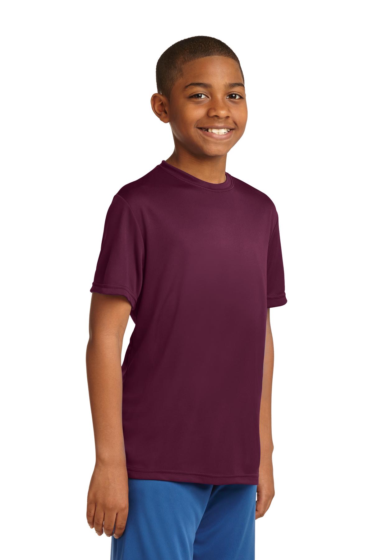 Maroon Sport-Tek Youth PosiCharge Competitor Tee. YST350