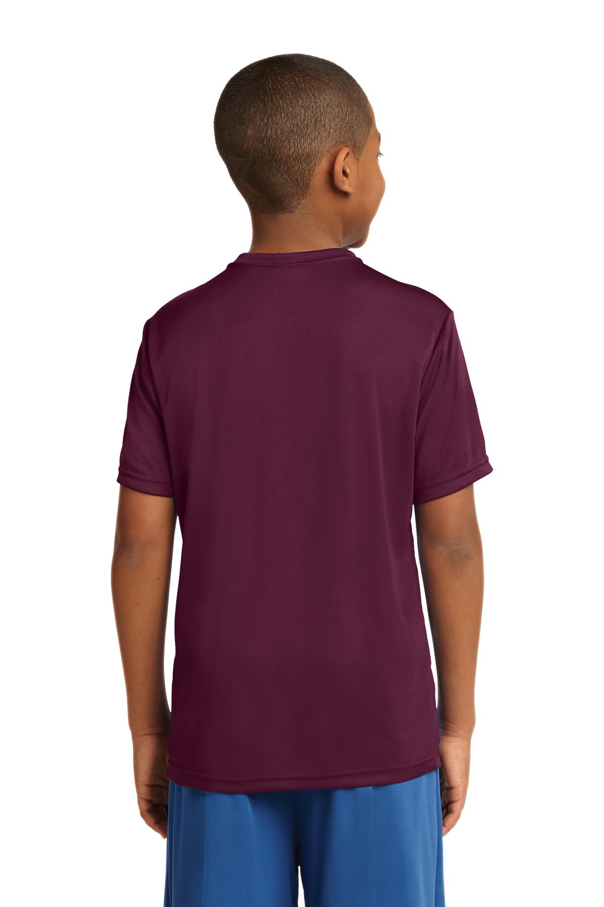 Maroon Sport-Tek Youth PosiCharge Competitor Tee. YST350