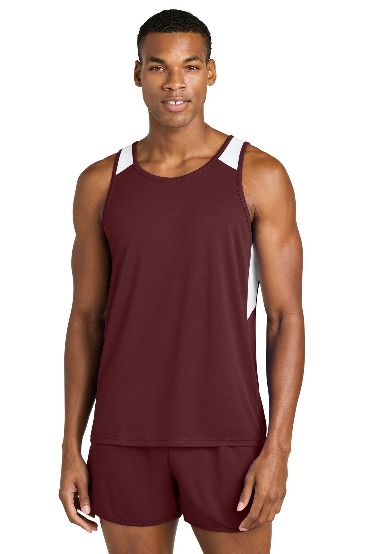Mar/White Sport-Tek Club Track Tank ST446